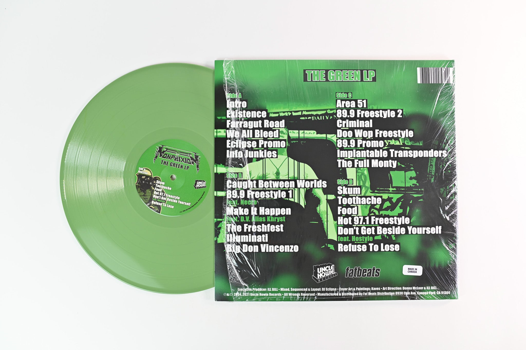 Non Phixion - The Green LP on Uncle Howie Ltd Olive Green