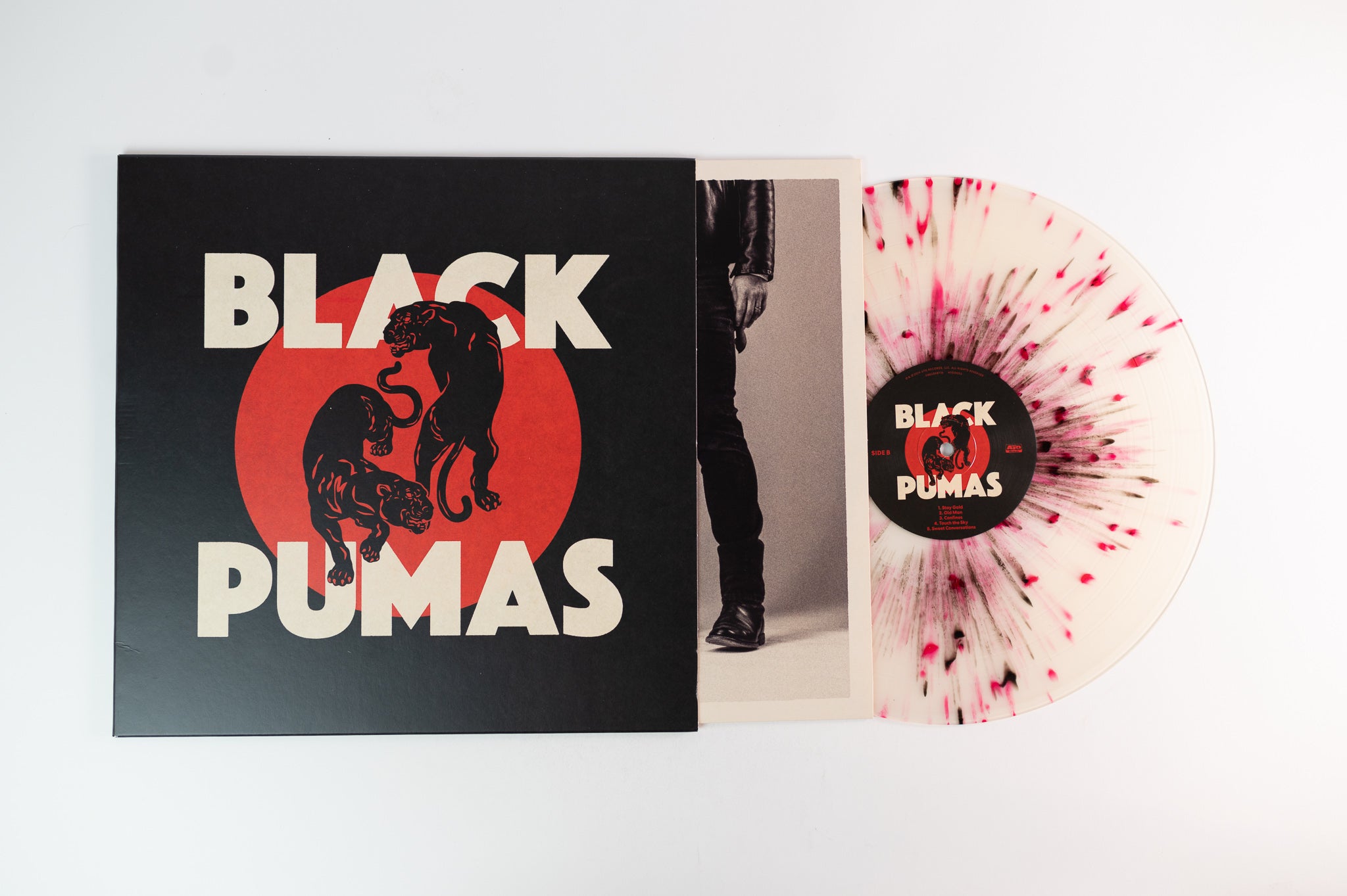Black Pumas - Black Pumas on ATO Colemine Limited Cream Translucent with Red & Black Splatter