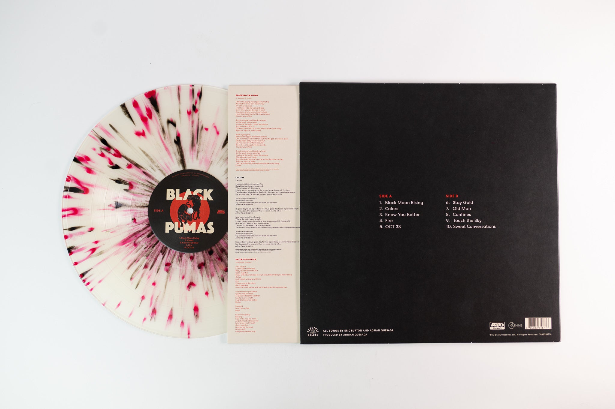 Black Pumas - Black Pumas on ATO Colemine Limited Cream Translucent with Red & Black Splatter