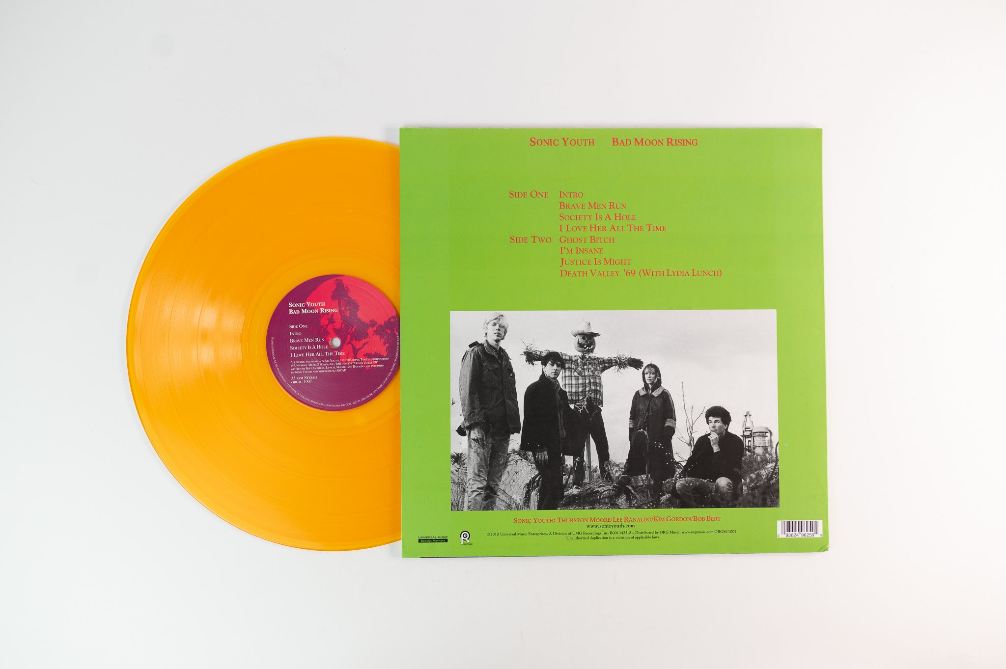 Sonic Youth - Bad Moon Rising on ORG Music Limited Orange Vinyl Reissue