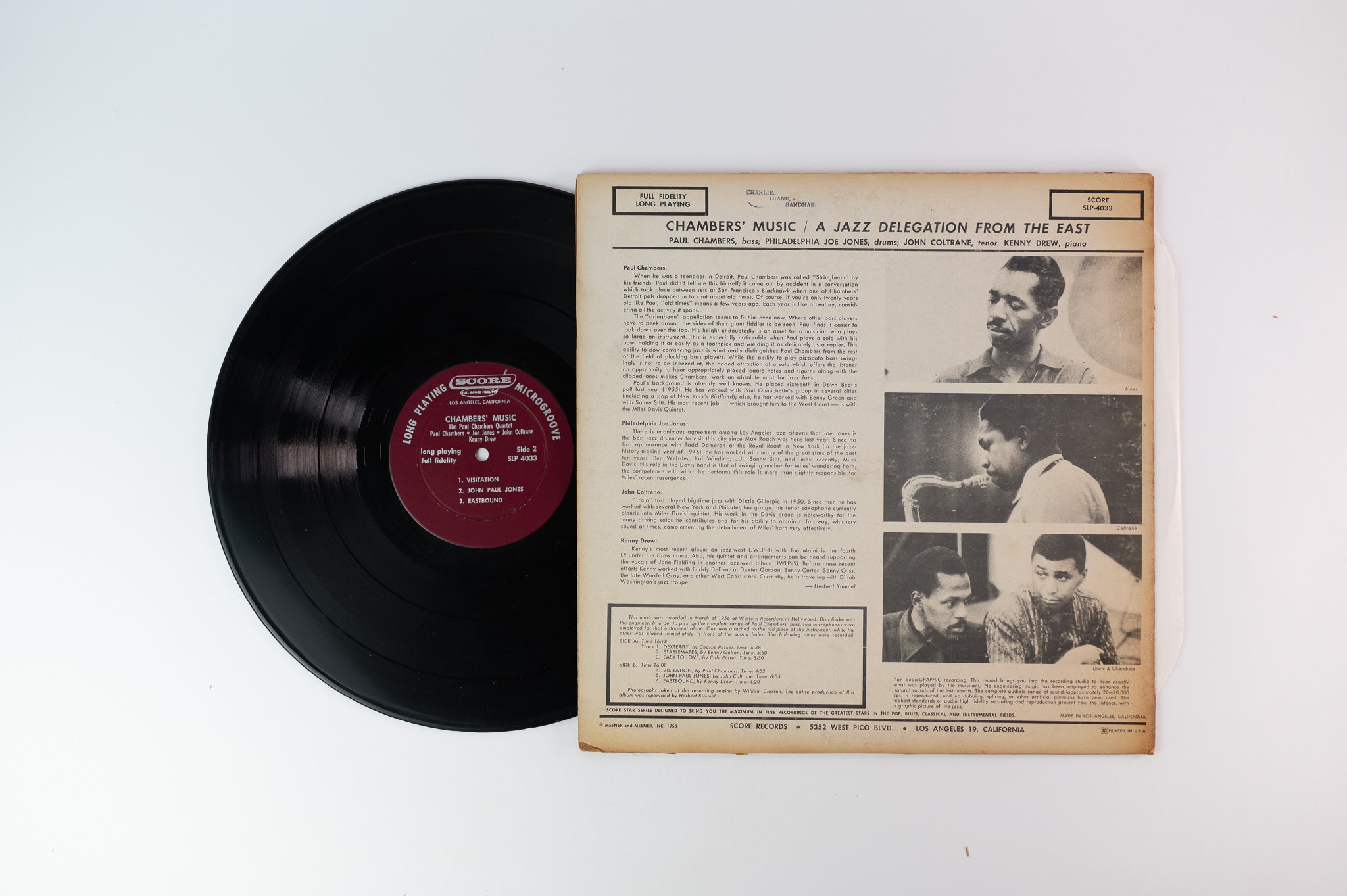 Paul Chambers - Chambers' Music: A Jazz Delegation From The East on Score Mono Deep Groove