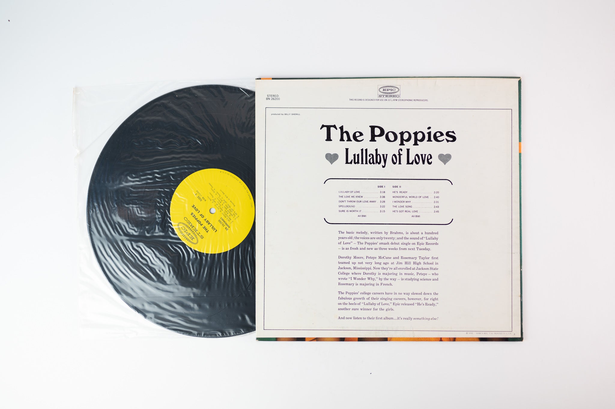 The Poppies - Lullaby Of Love on Epic - Stereo - Sealed