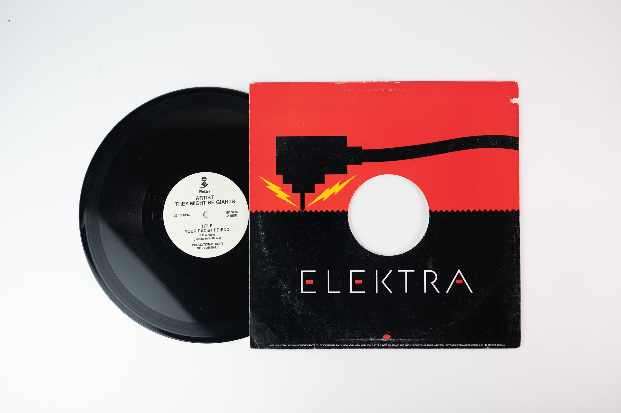 They Might Be Giants - Your Racist Friend on Elektra - 12" Single Promo