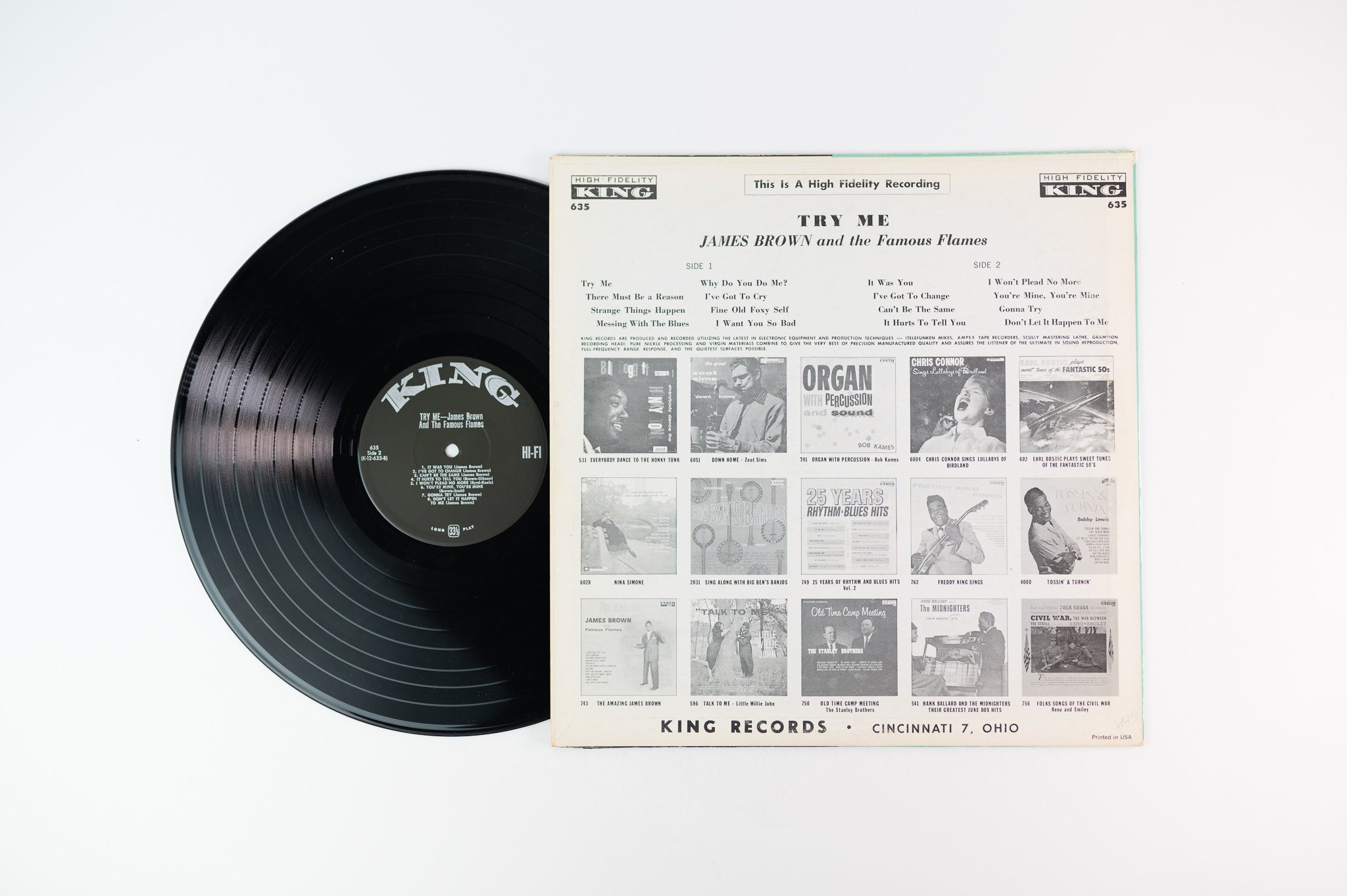 James Brown & The Famous Flames - Try Me! on King 635 Smoking Gun Cover