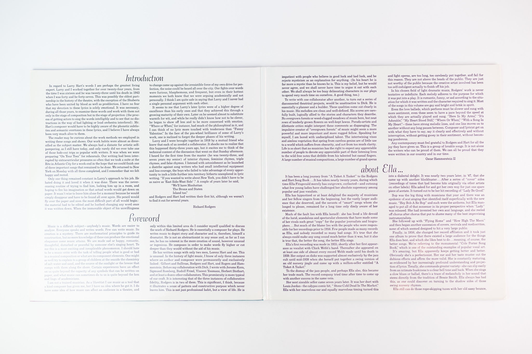 Ella Fitzgerald - Ella Fitzgerald Sings The Rodgers And Hart Song Book on Verve Speakers Corner German 180 Gram Reissue