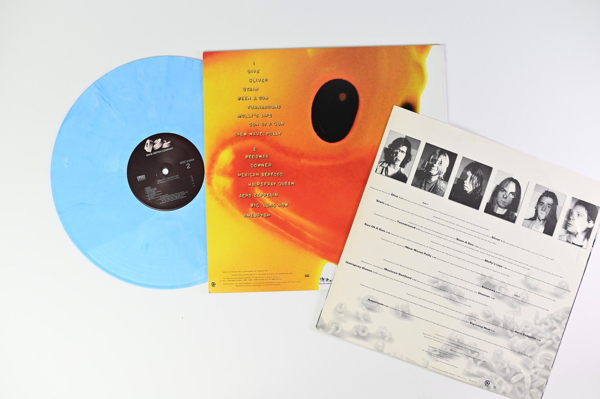 Nirvana - Incesticide on Geffen Ltd Blue Pale 1992 Pressing