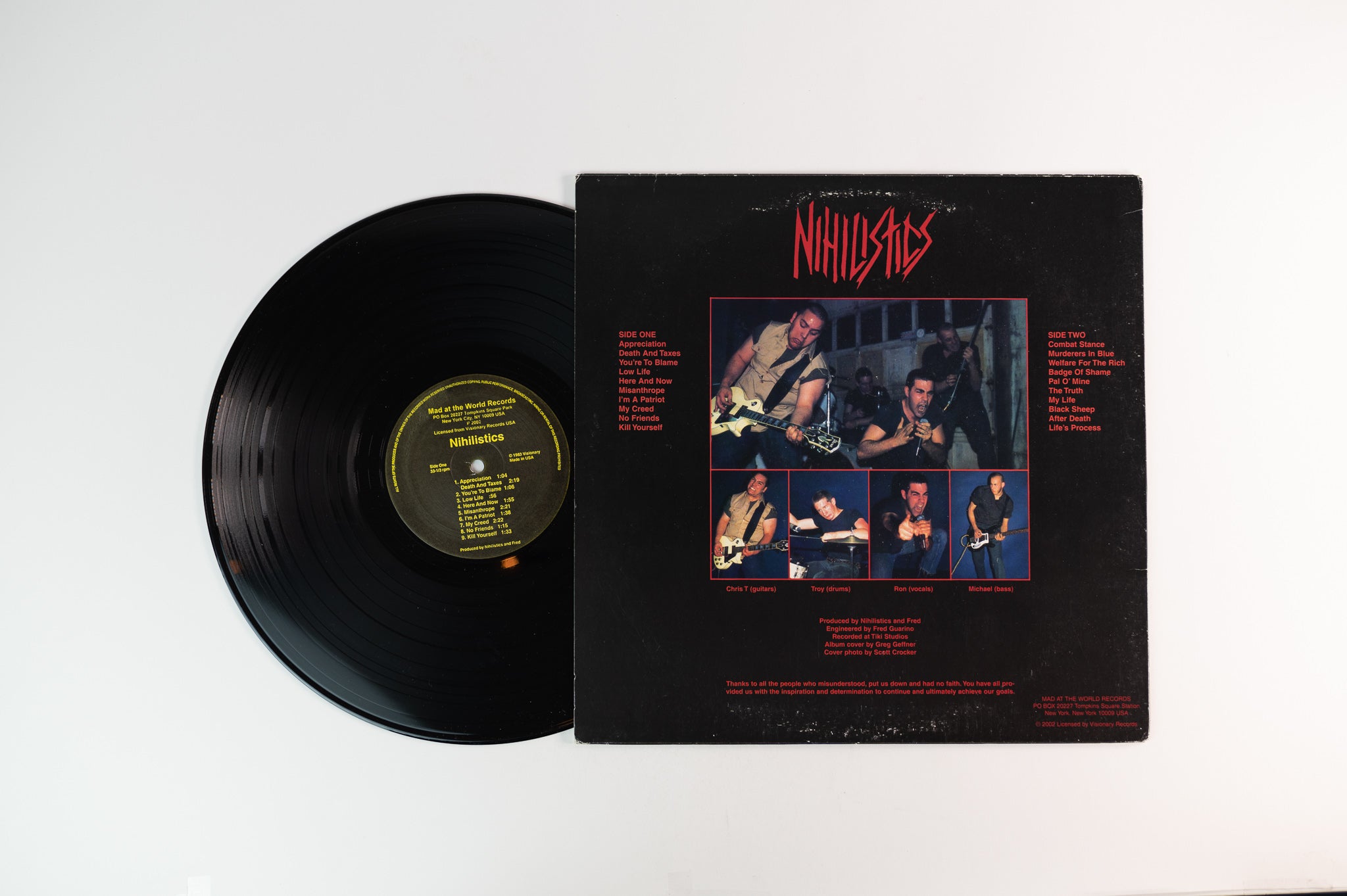 Nihilistics - Nihilistics on Mad At The World Records