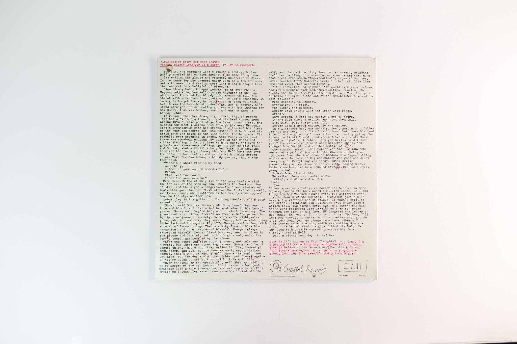Ashton Gardner Dyke Co - What A Bloody Long Day It's Been on Capitol Records - Sealed