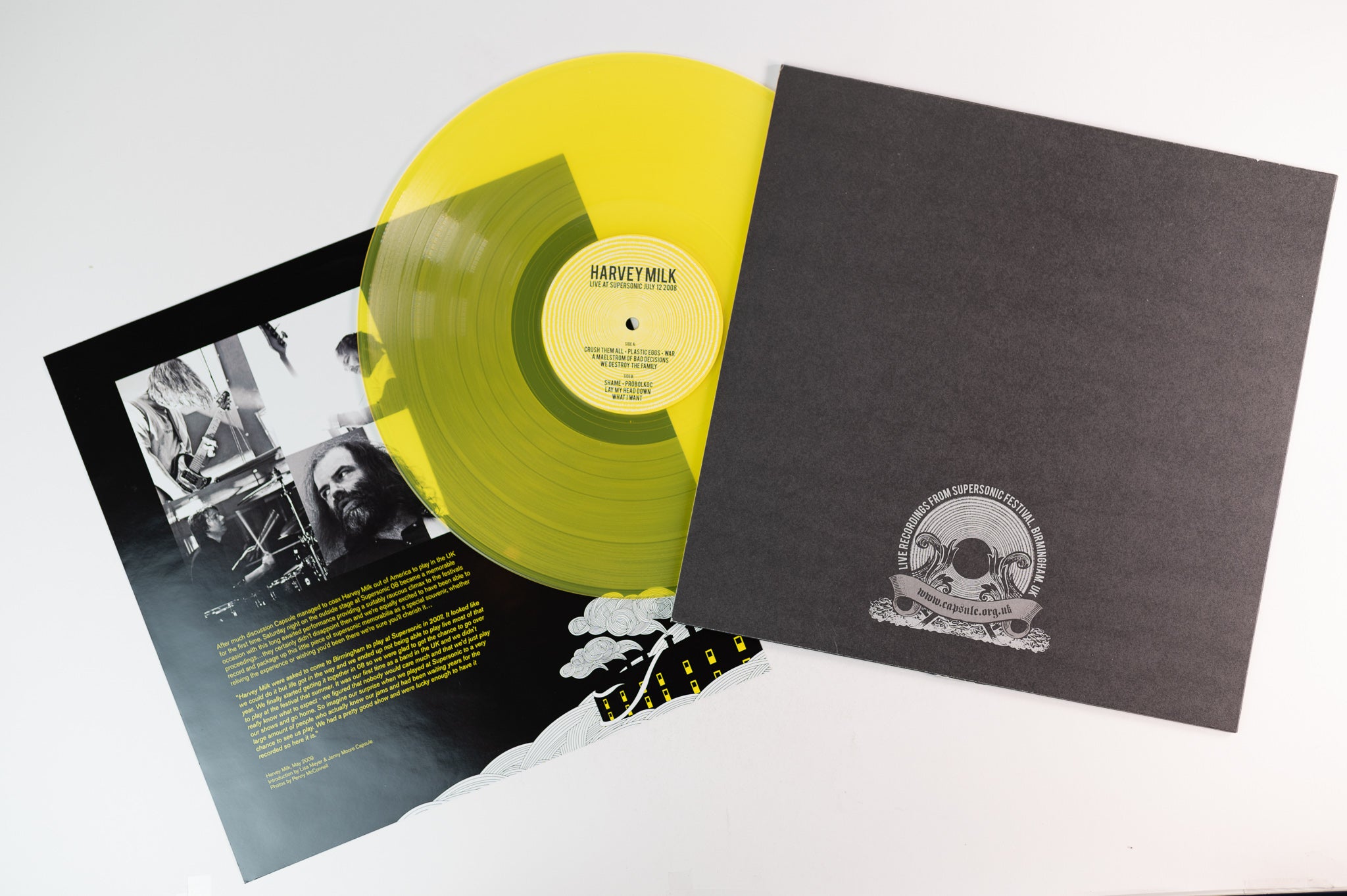 Harvey Milk - Live At Supersonic July 12, 2008 on Capsule - Yellow Vinyl