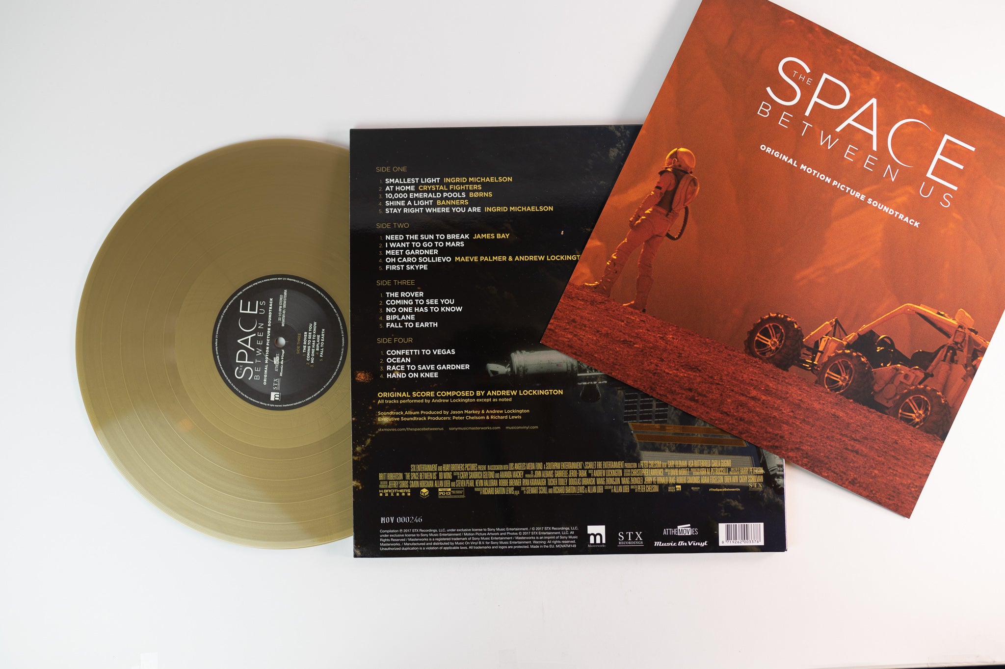 Andrew Lockington - The Space Between Us on Music On Vinyl - Gold Vinyl