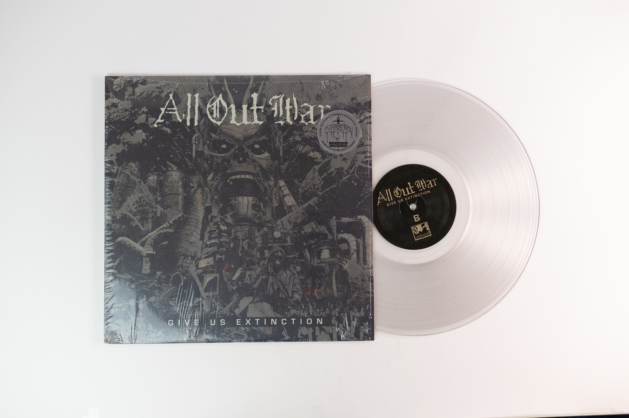 All Out War - Give Us Extinction on Organized Crime Records - Clear Vinyl