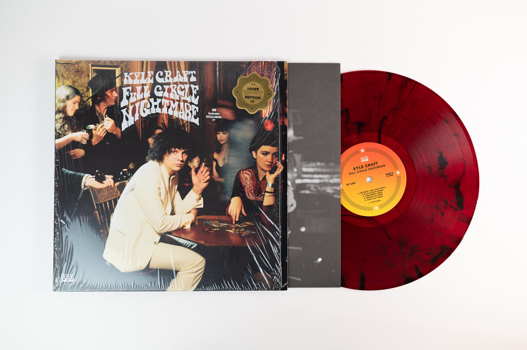 Kyle Craft - Full Circle Nightmare on Sub Pop Maroon Translucent With Black Swirl Plus 7"