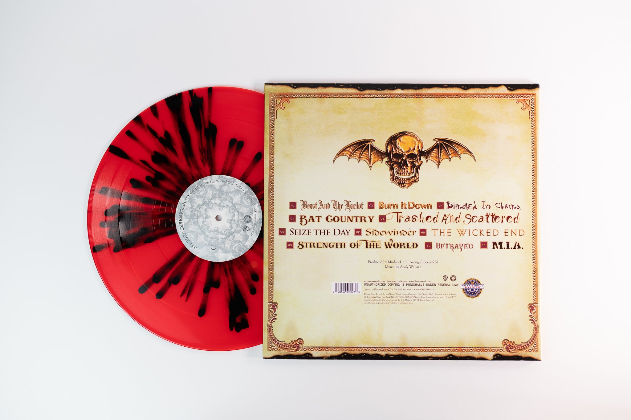 Avenged Sevenfold - City Of Evil on Warner Bros FYE Exclusive Red With Black Splatter Reissue