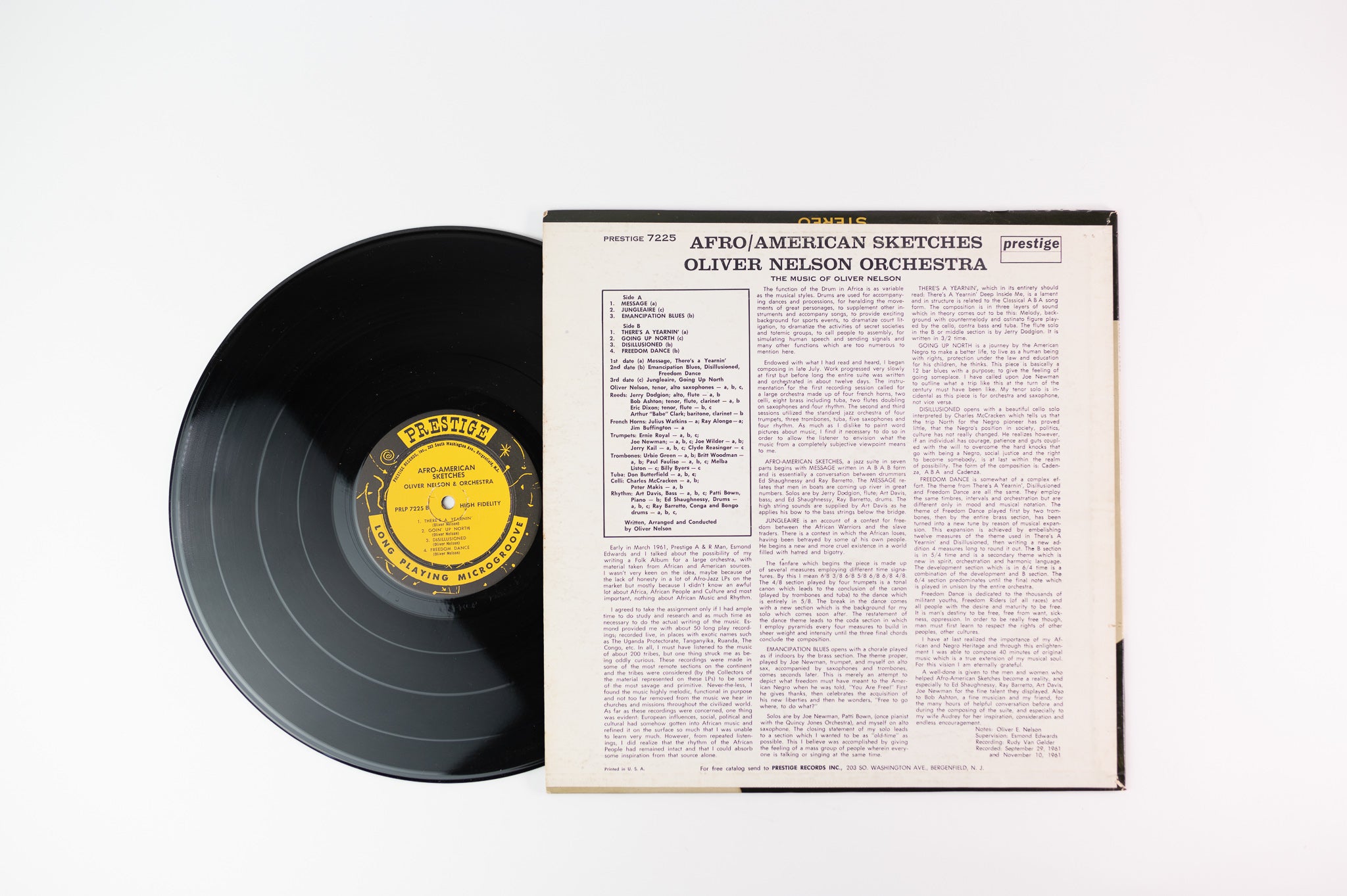 Oliver Nelson And His Orchestra - Afro/American Sketches on Prestige PRLP 7225