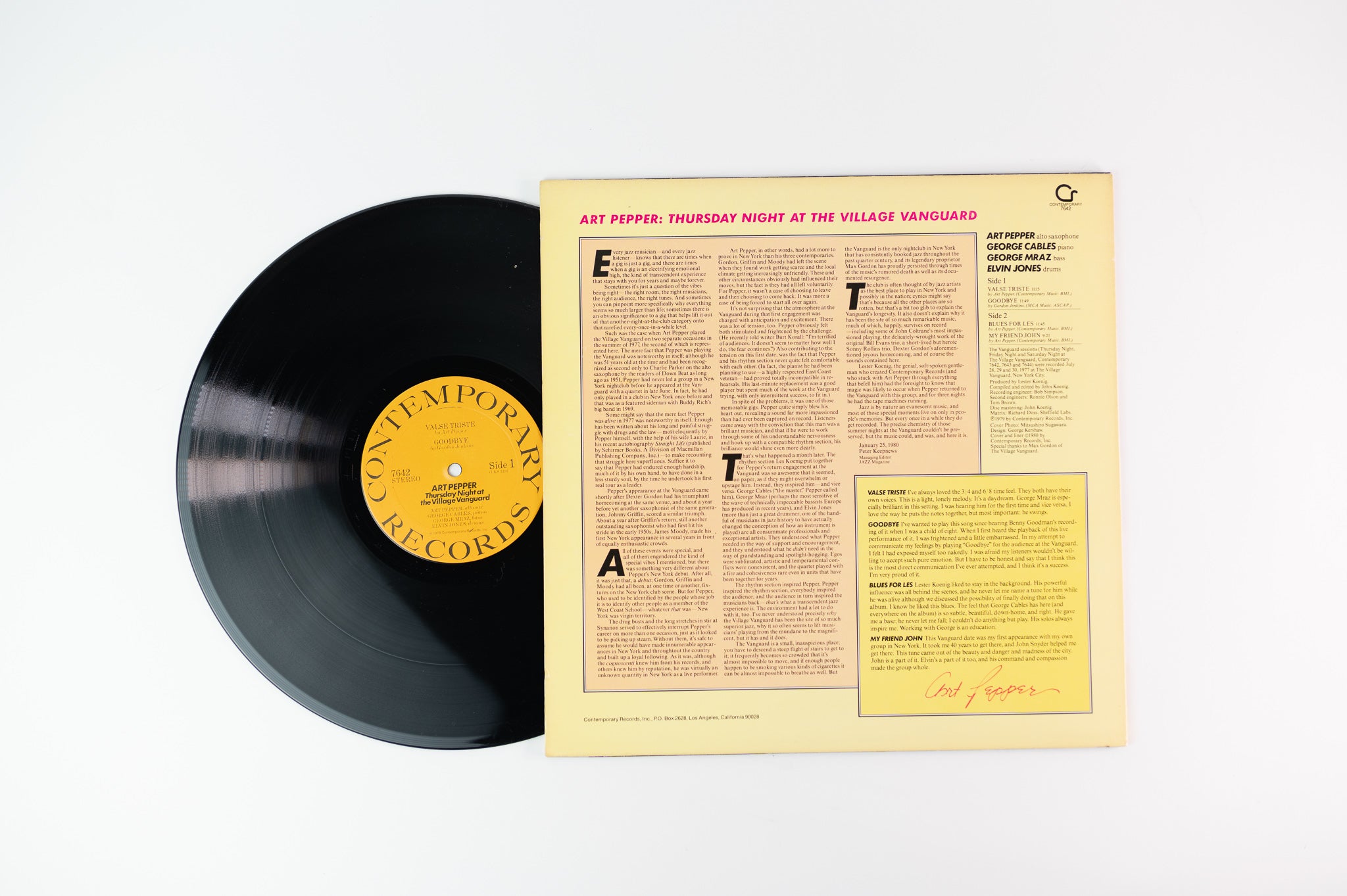 Art Pepper - Thursday Night At The Village Vanguard on Contemporary