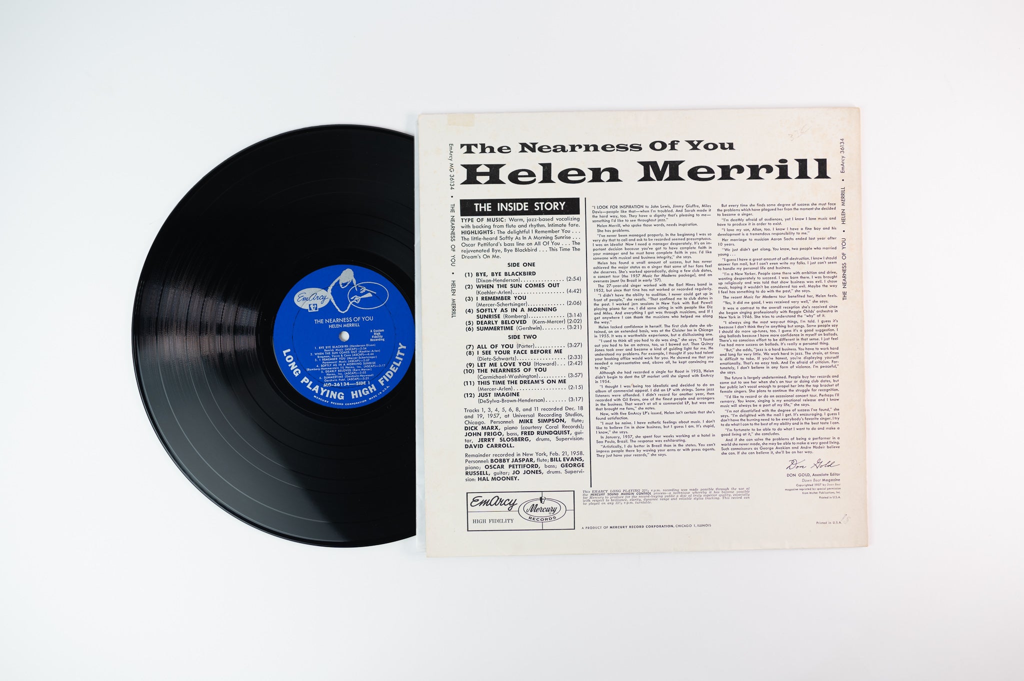 Helen Merrill - The Nearness Of You on Emarcy Mono Deep Groove