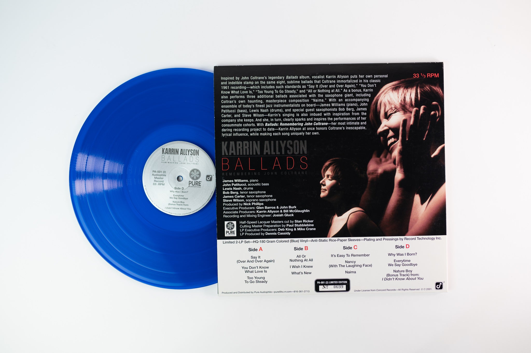 Karrin Allyson - Ballads: Remembering John Coltrane on Pure Audiophile Concord Limited Numbered Blue Vinyl