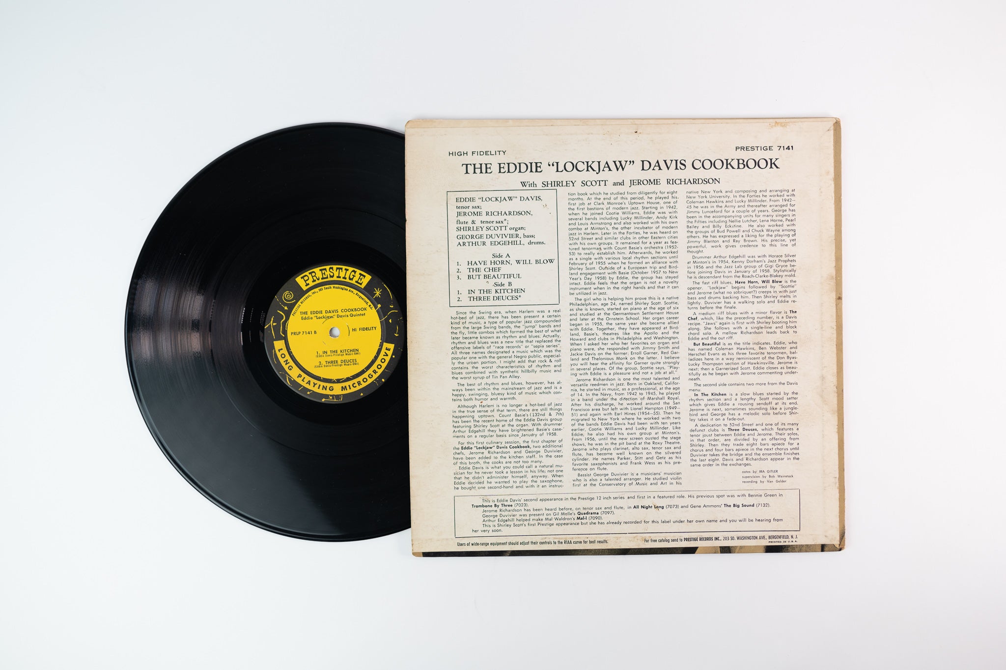 Eddie "Lockjaw" Davis - The Eddie "Lockjaw" Davis Cookbook on Prestige 7141 Mono Deep Groove