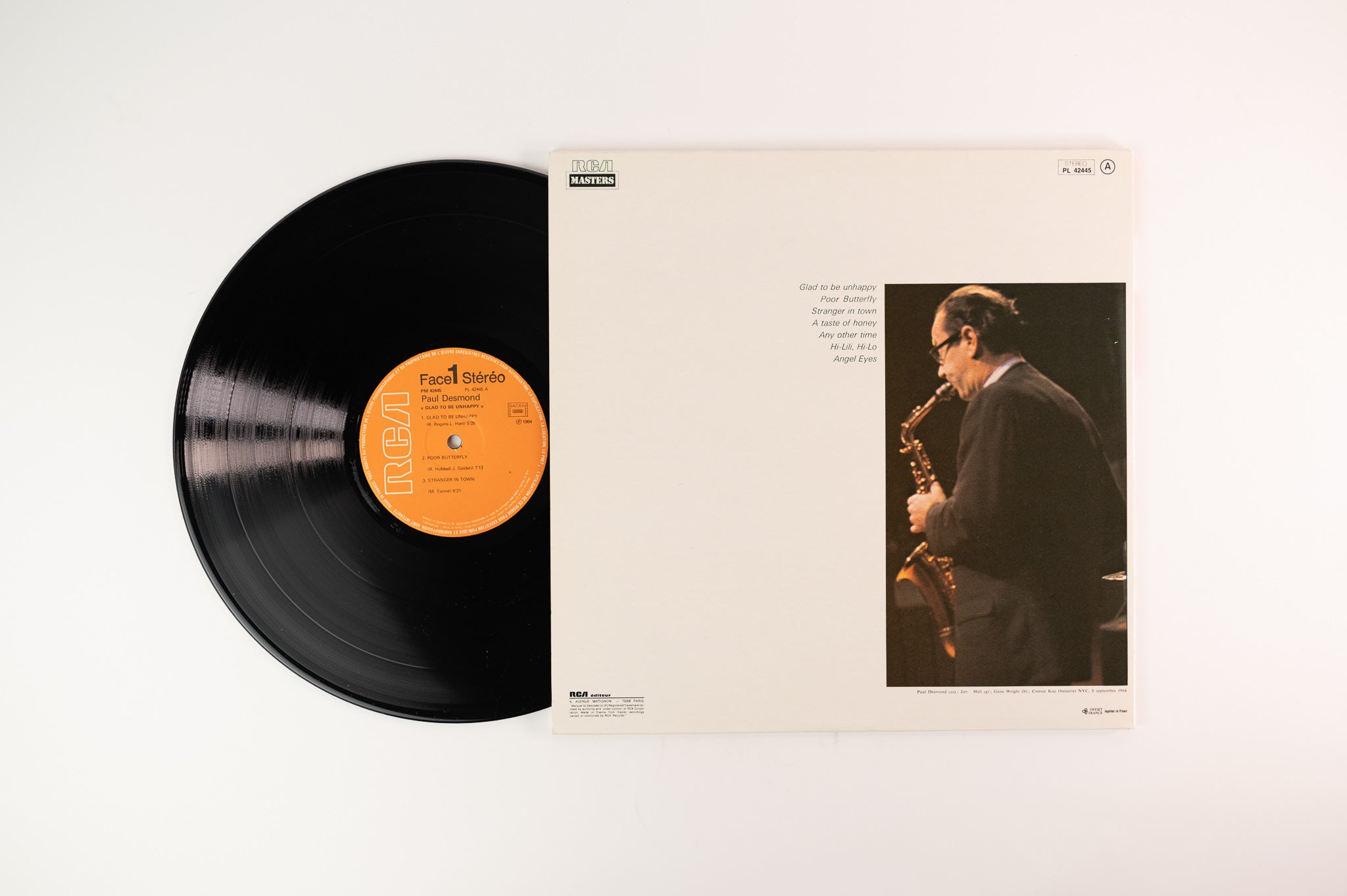 Paul Desmond - Glad To Be Unhappy on RCA French Reissue
