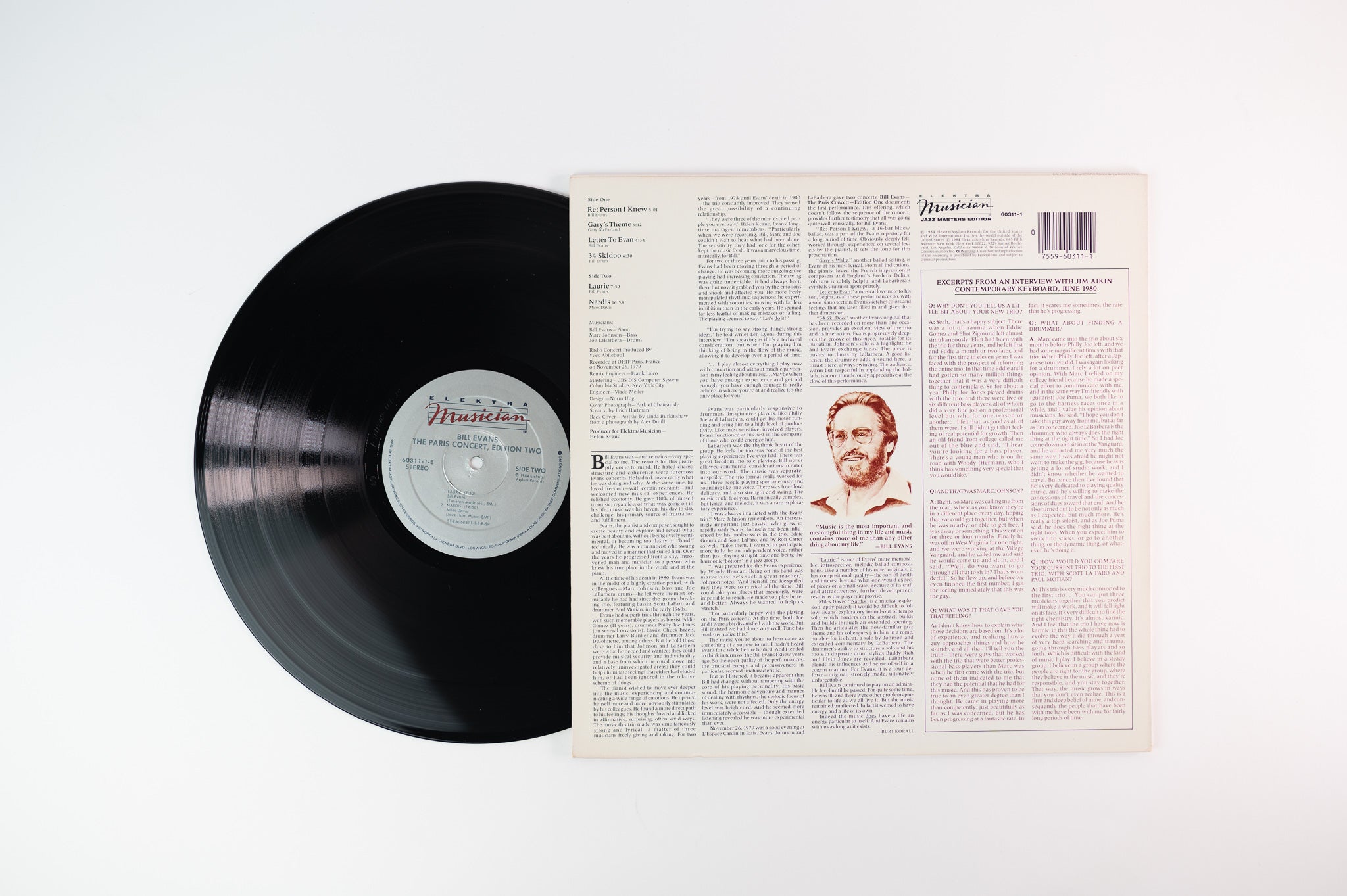 Bill Evans - The Paris Concert (Edition Two) on Elektra Musician