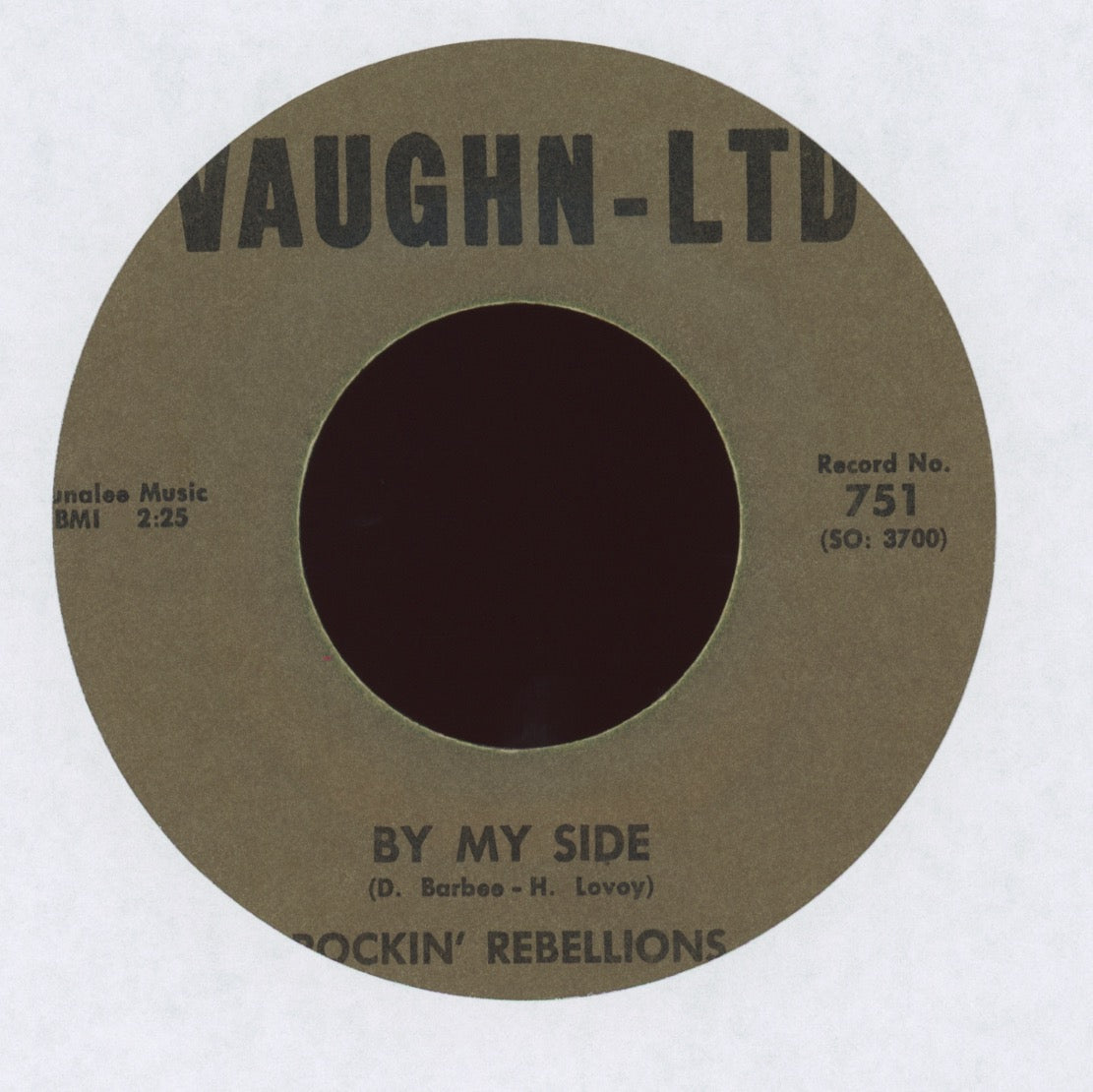 The Rockin' Rebellions - Run For Your Life on Vaughn Ltd