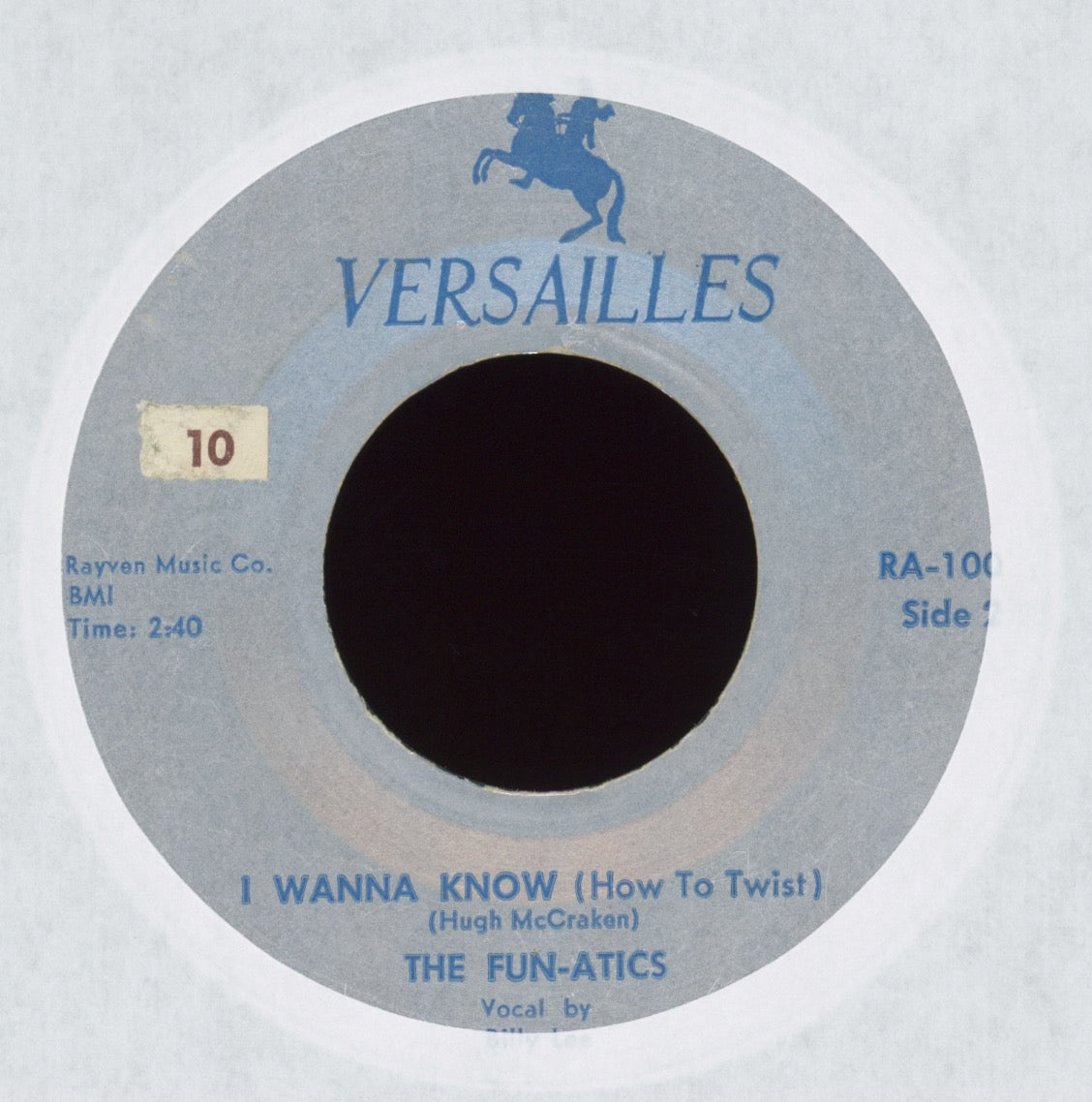 The Fun-Atics - Wise Guy / I Wanna Know (How To Twist) on Versailles