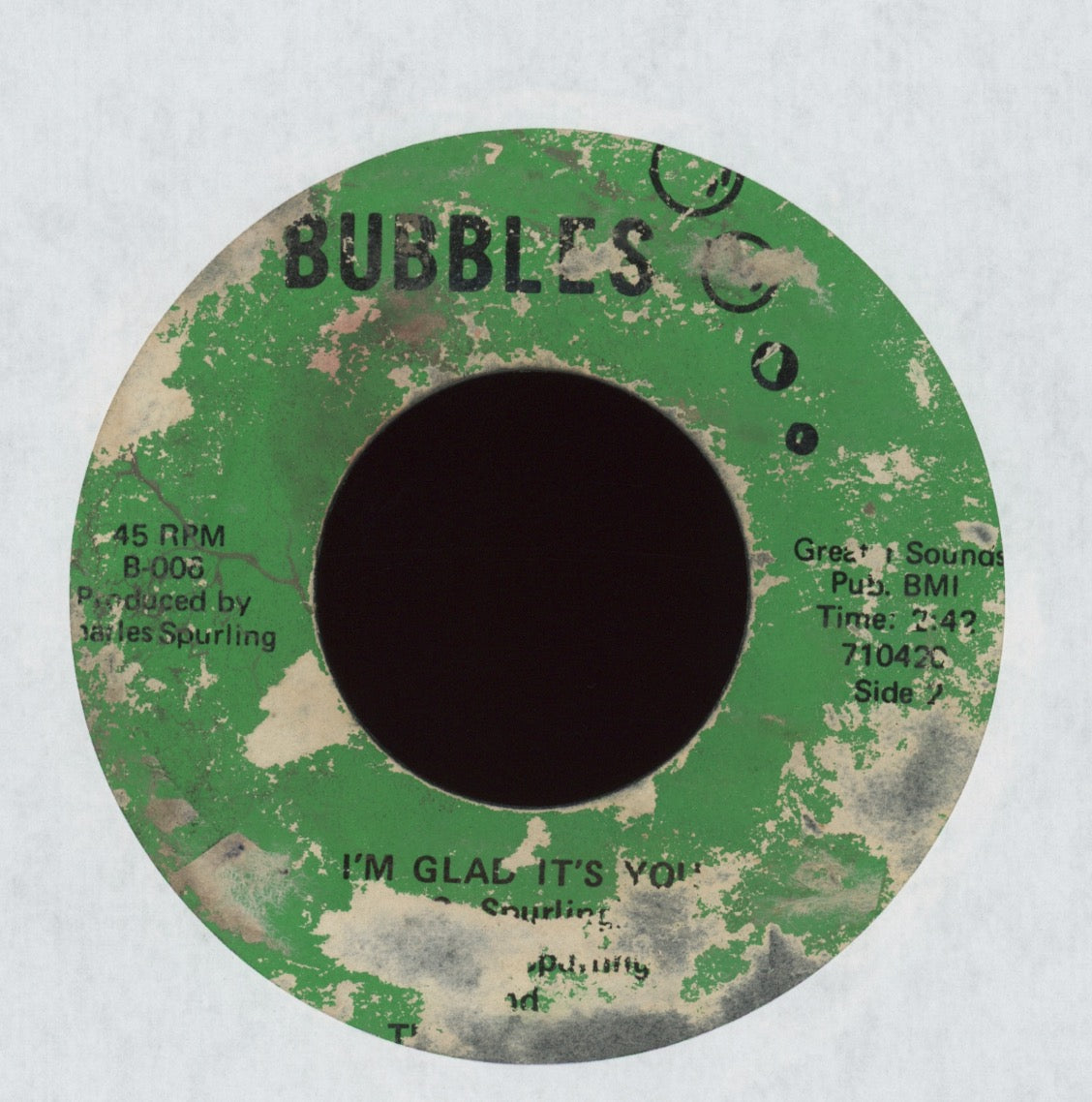Charles Spurling - No Man Ever Touched Me on Bubbles
