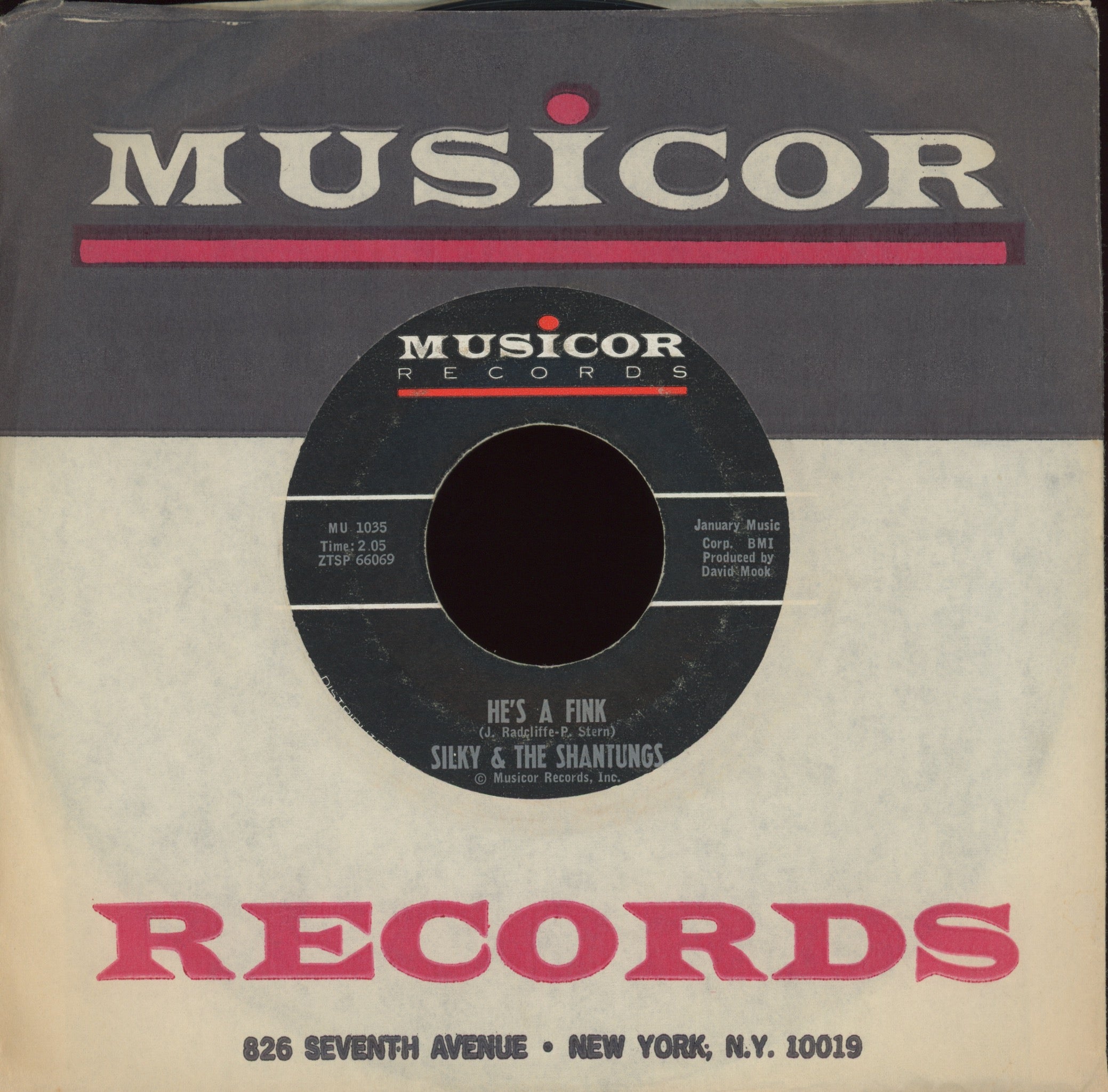 Silky & The Shantungs - He's A Fink / Bazooki on Musicor