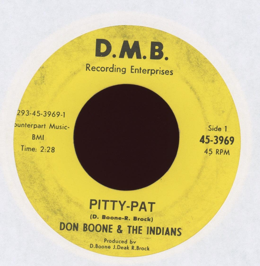 Don Boone & The Indians - Pitty-Pat on D.M.B.