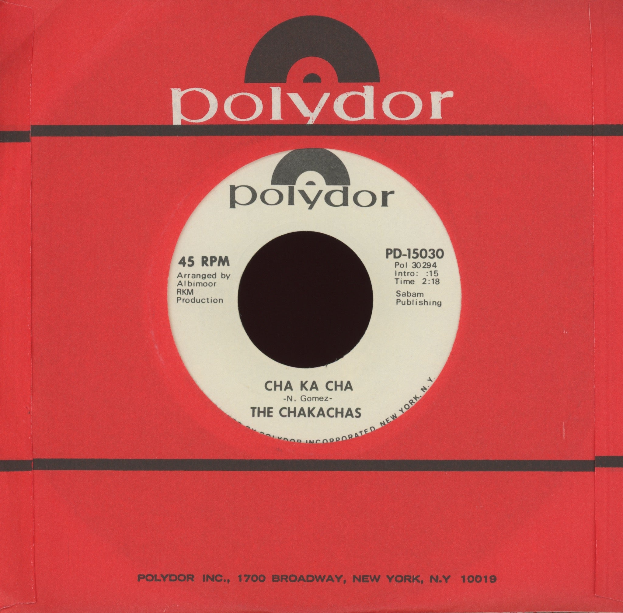 Chakachas - Jungle Fever on Polydor Promo