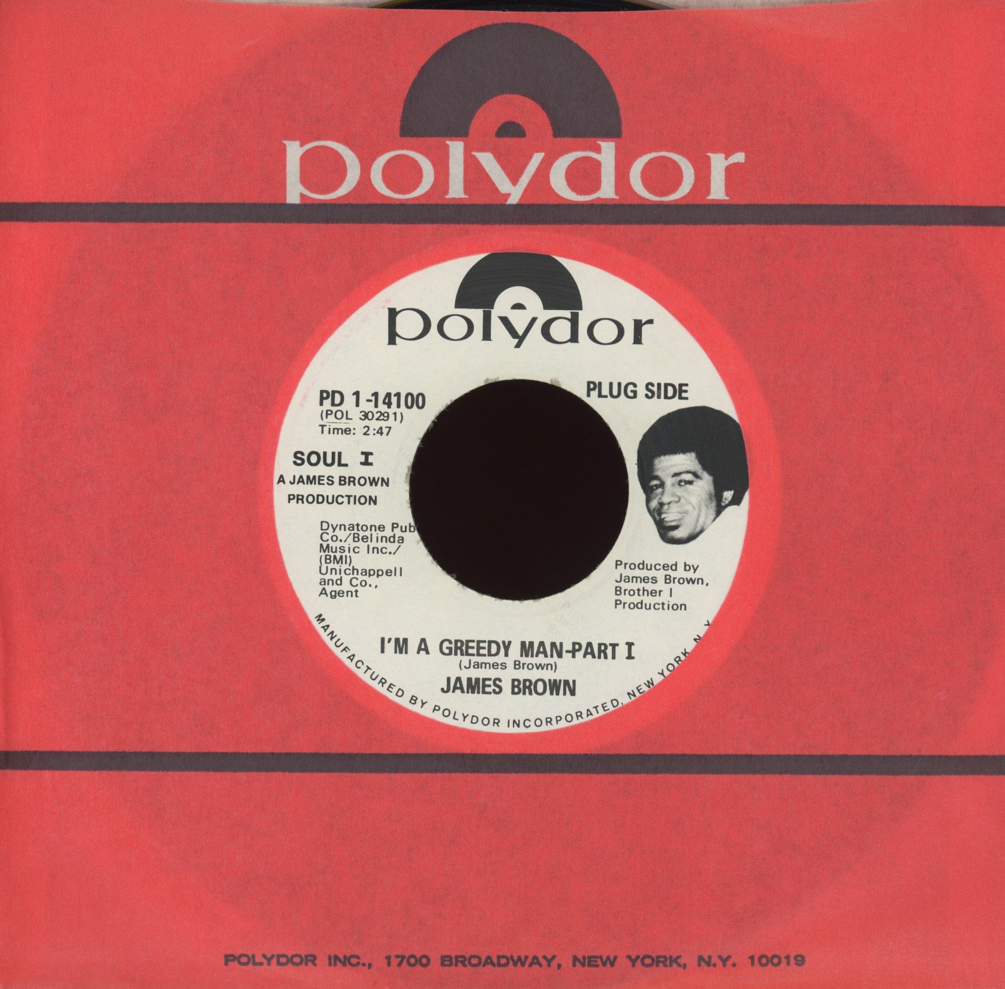 James Brown - I'm A Greedy Man on Polydor Promo