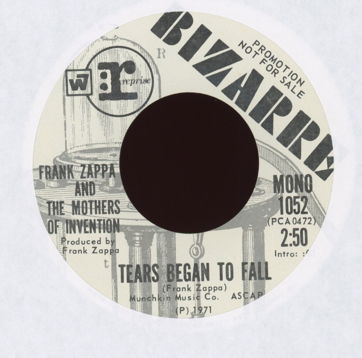 Frank Zappa - Tears Began To Fall on Bizarre Promo