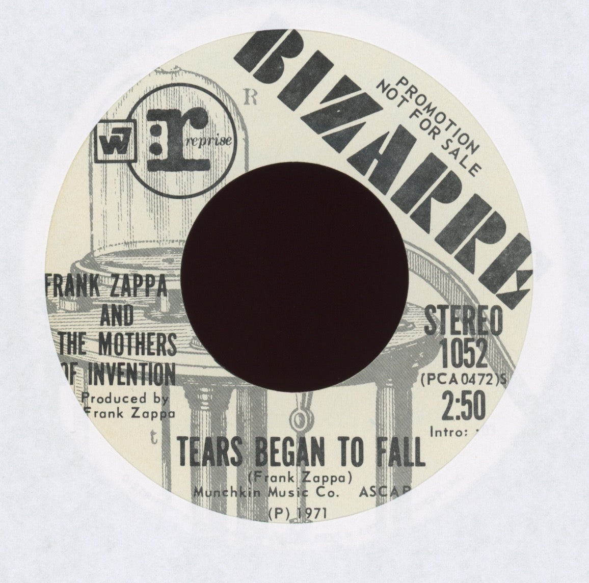 Frank Zappa - Tears Began To Fall on Bizarre Promo