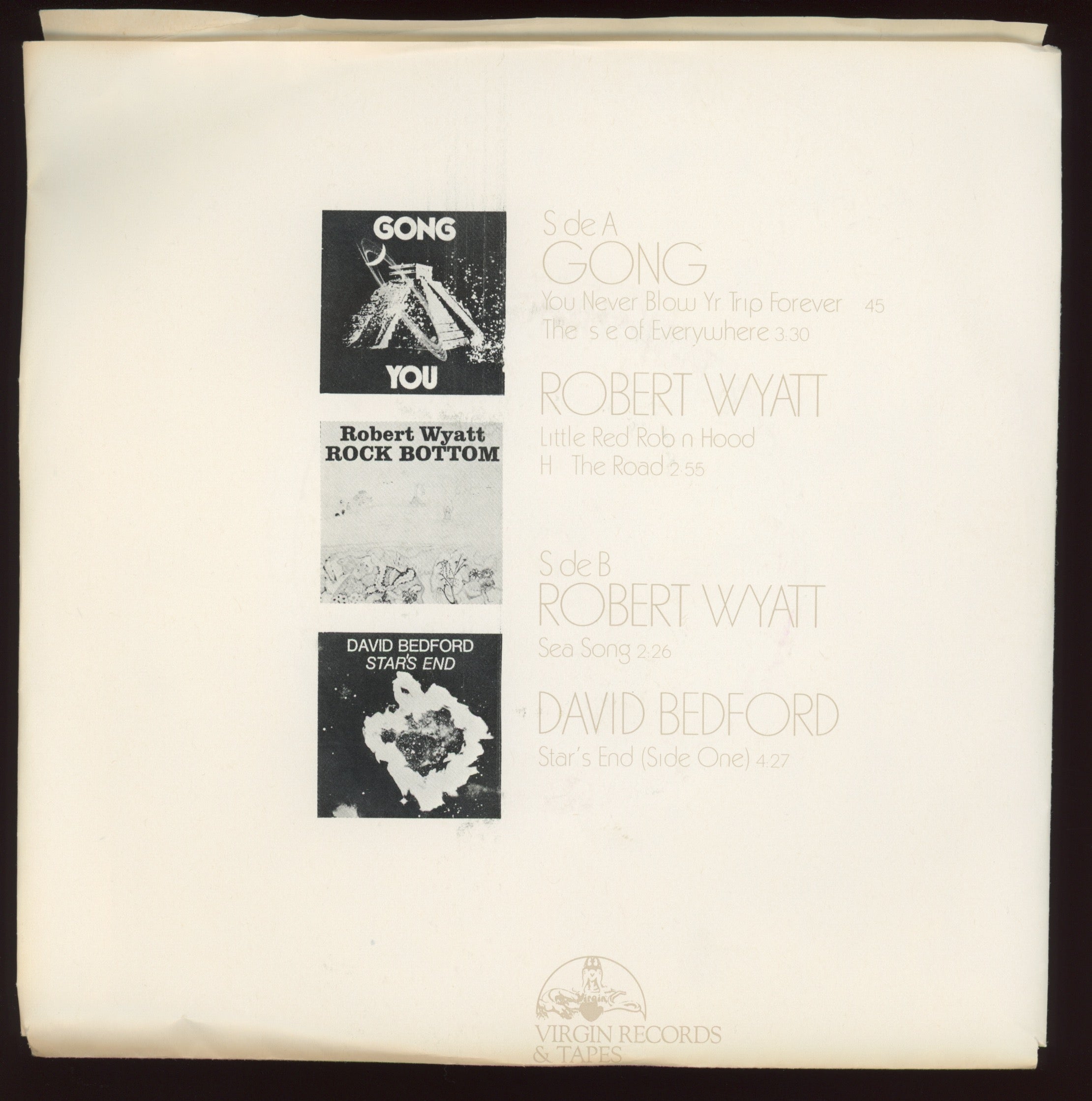Gong - 3 Virgins on Virgin Promo Sampler EP