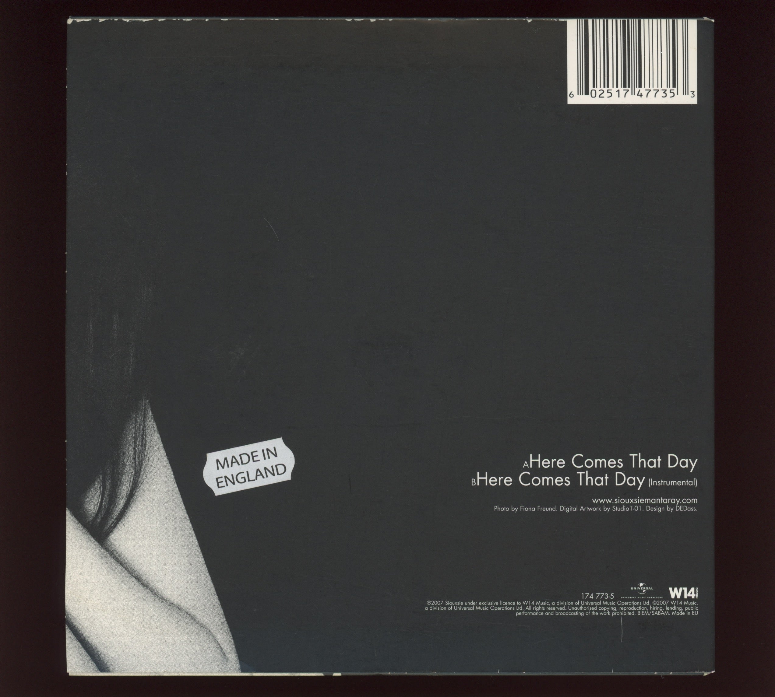 Siouxsie Sioux - Here Comes That Day on W14 UK Press