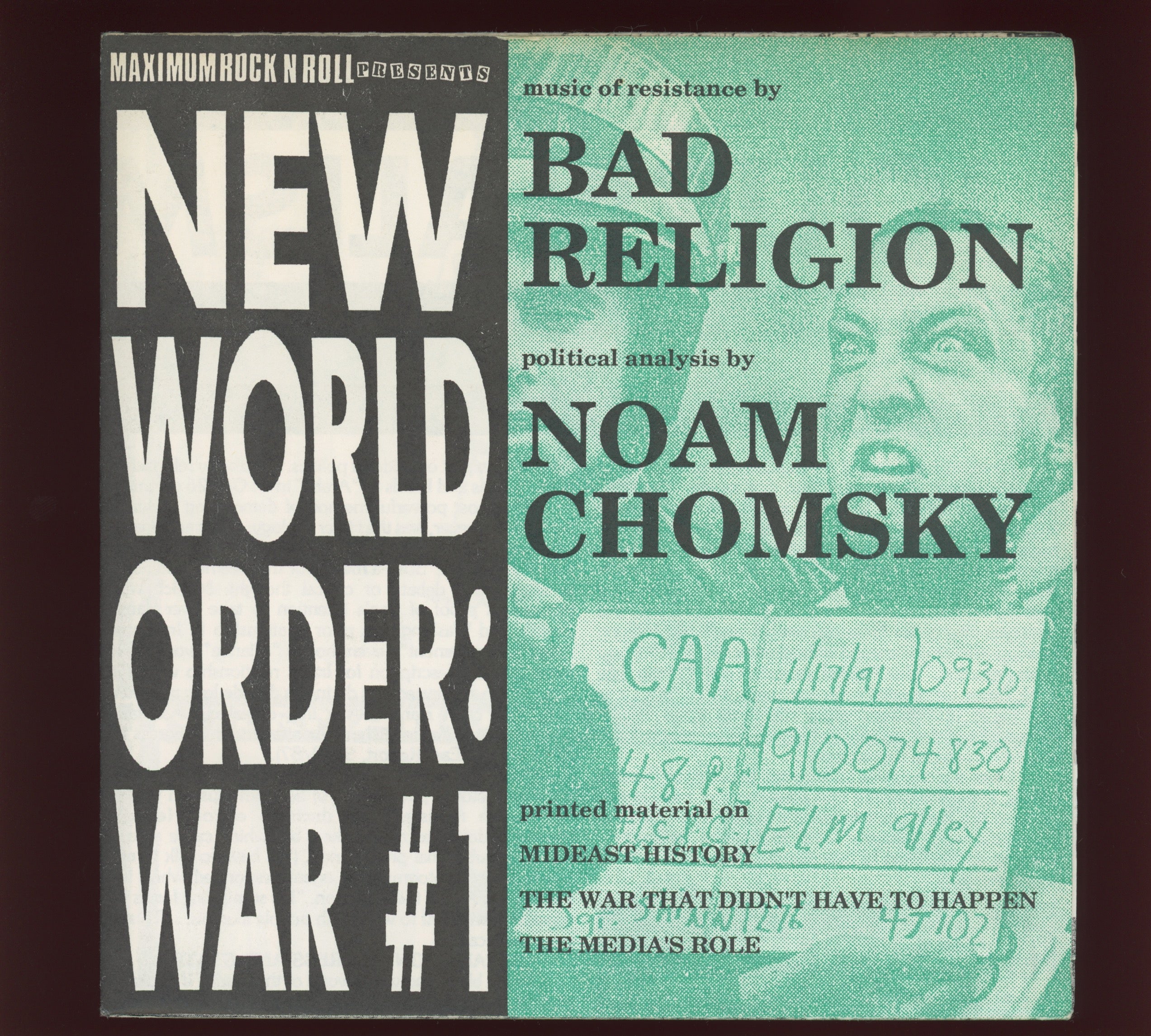 Bad Religion Noam Chomsky - New World Order: War #1 on Maximumrockandroll