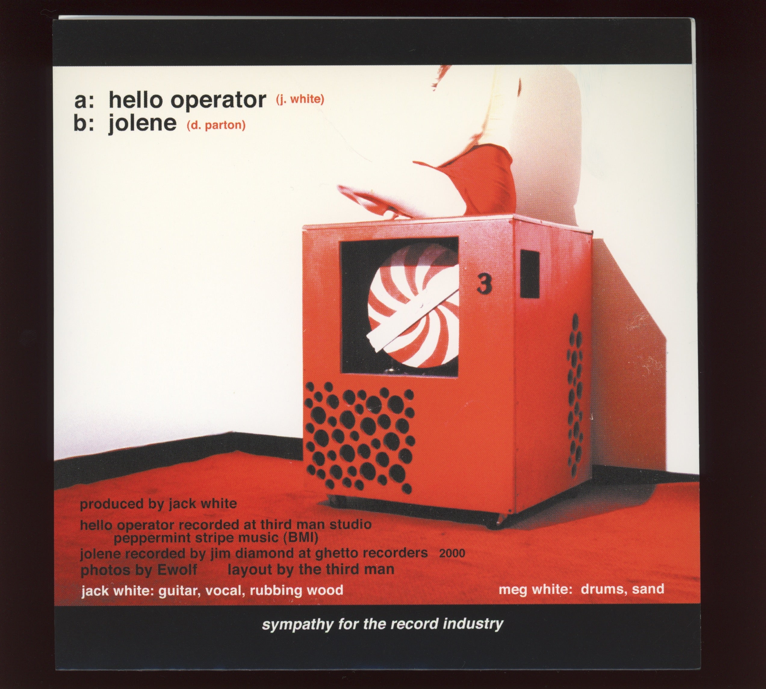 The White Stripes - Hello Operator / Jolene on Sympathy For the Record Industry
