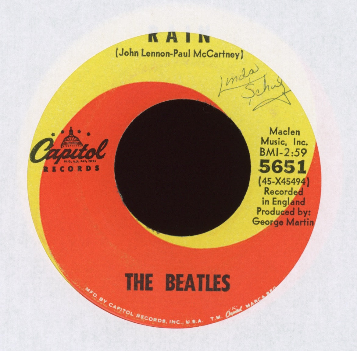 The Beatles - Paperback Writer / Rain on Capitol