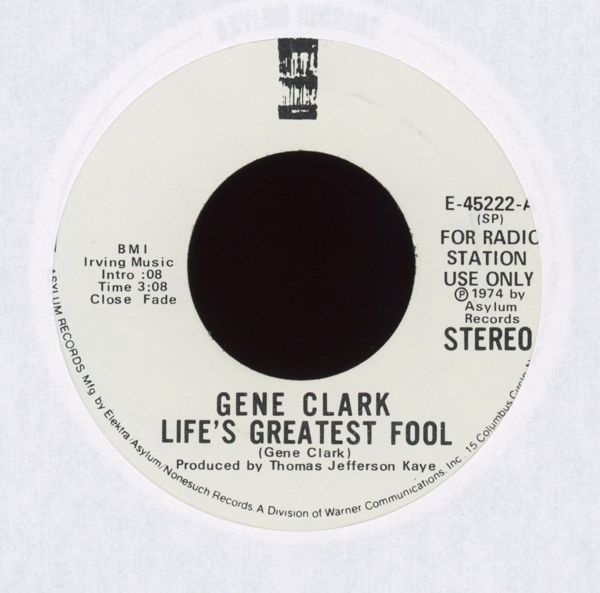 Gene Clark - Life's Greatest Fool on Asylum Promo