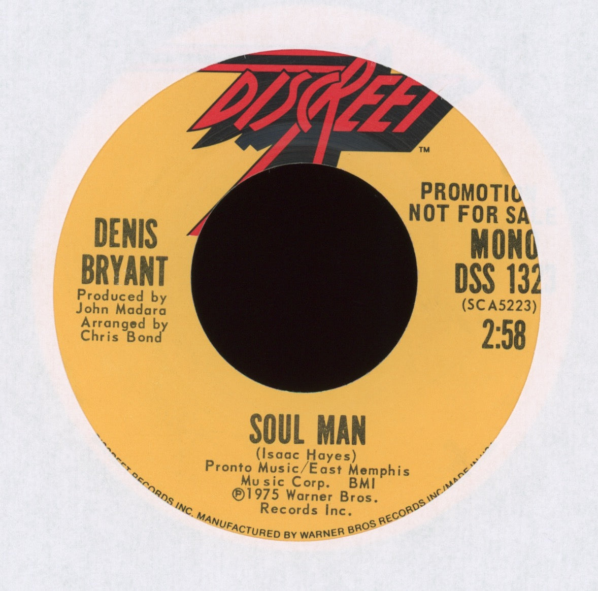 Dennis Bryant - Soul Man on Discreet Promo