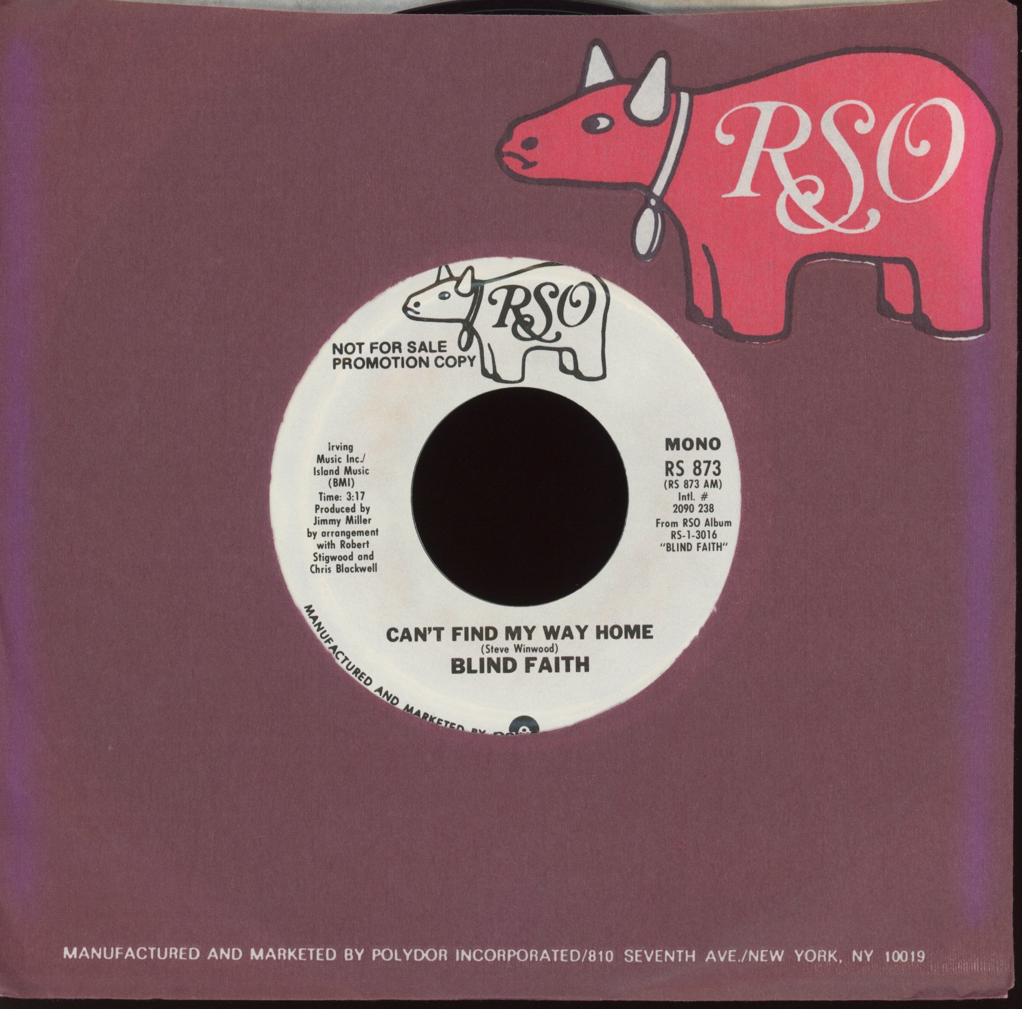 Blind Faith - Can't Find My Way Home on RSO Promo
