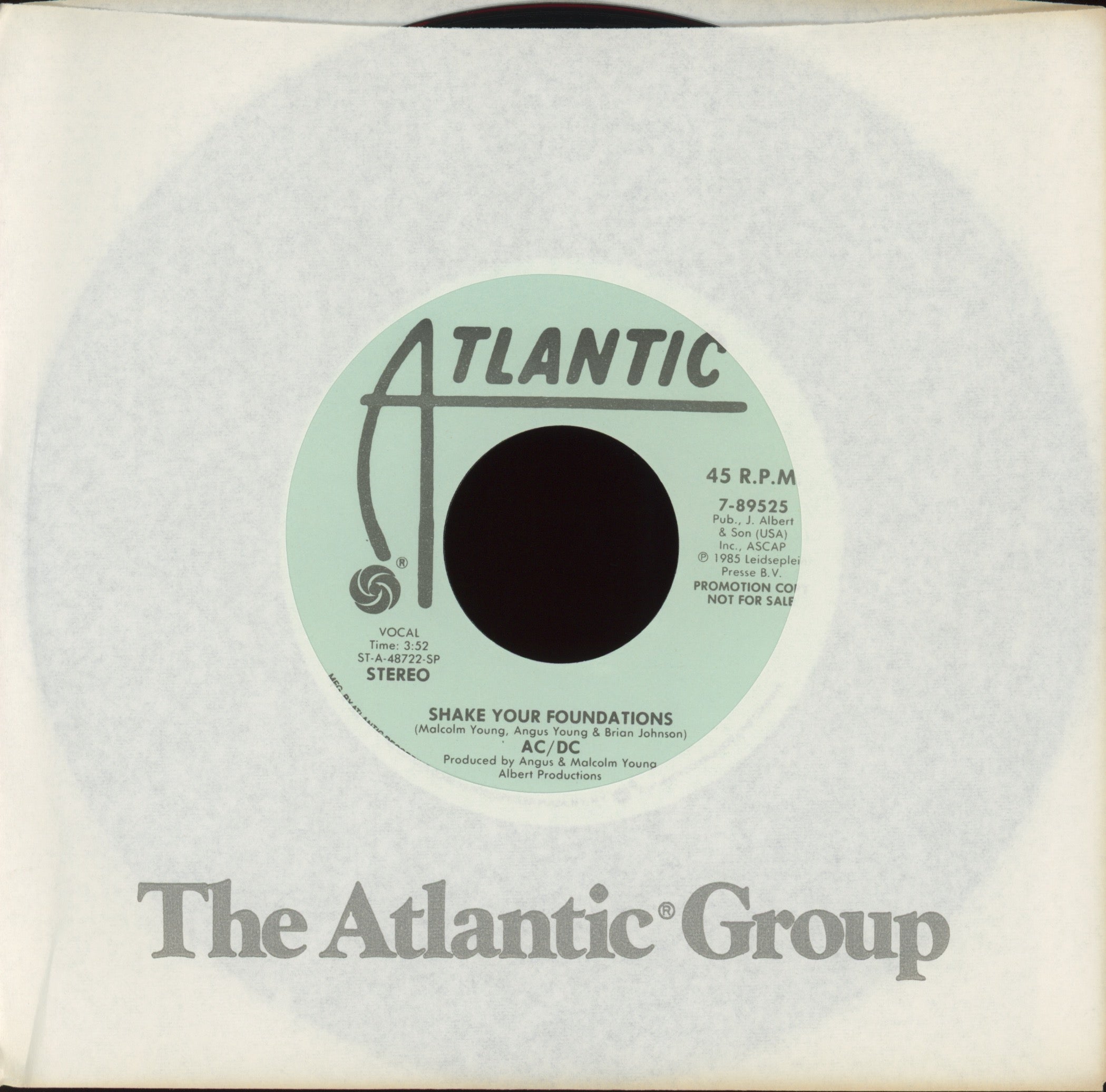 AC/DC - Shake Your Foundations on Atlantic Promo