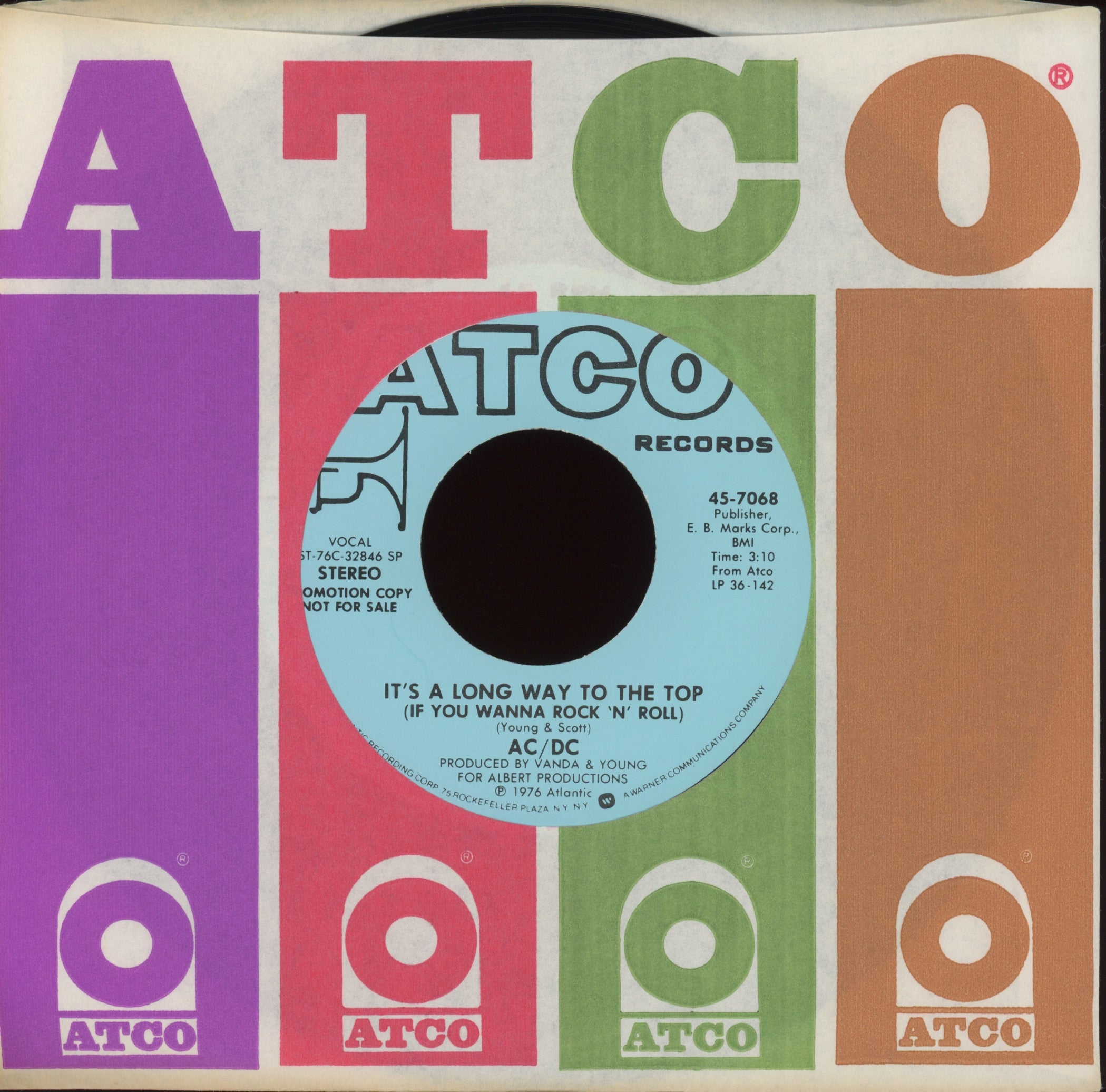 AC/DC - It's A Long Way To The Top (If You Wanna Rock 'N' Roll) on Atco Promo