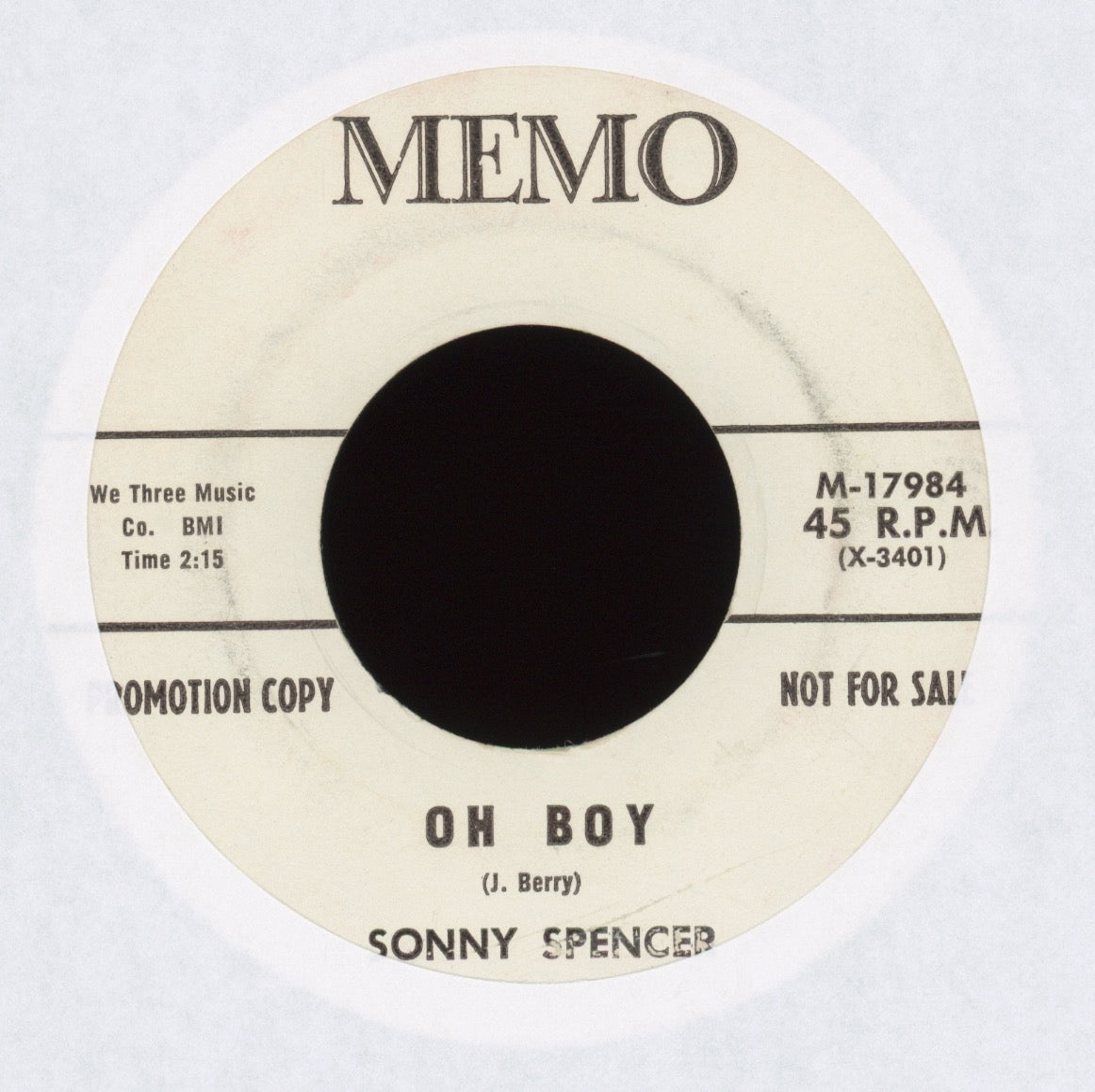Sonny Spencer - Gilee on Memo Promo