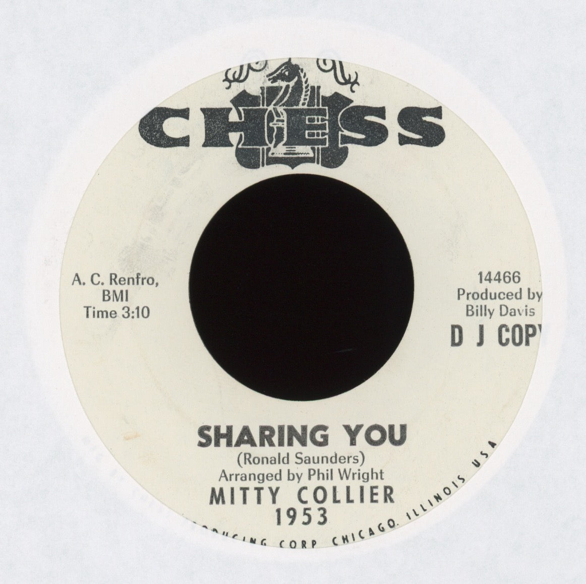 Mitty Collier - Sharing You on Chess Single Sided Promo