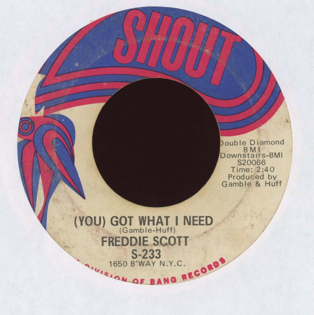 Freddie Scott - (You) Got What I Need / Powerful Love on Shout