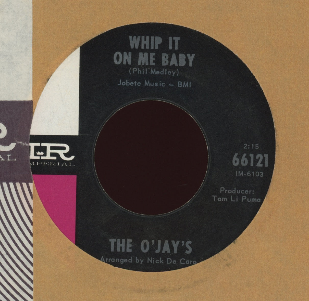 The O'Jays - Whip It On Me Baby on Imperial