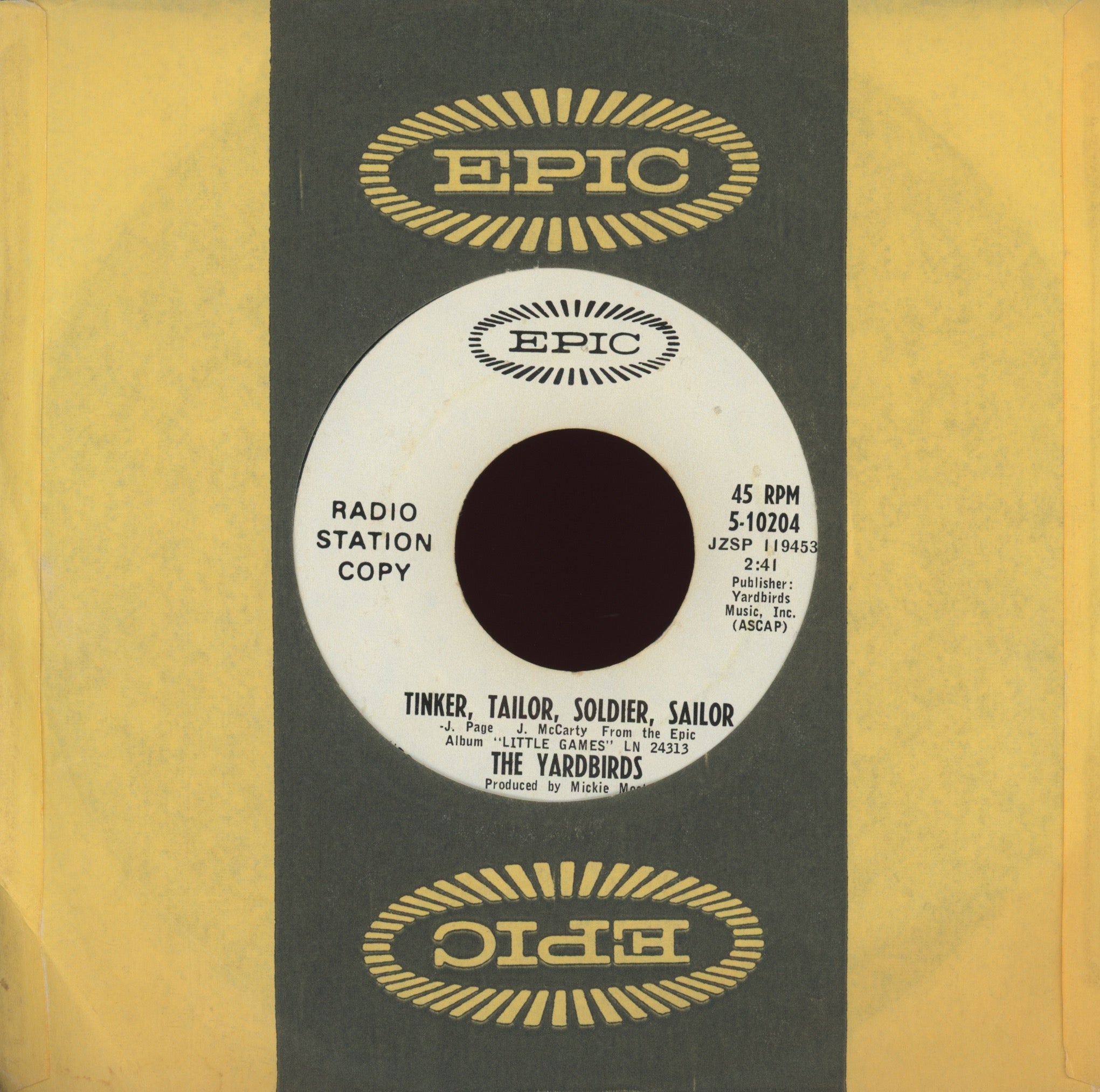 The Yardbirds - Ha Ha Said The Clown on Epic Promo