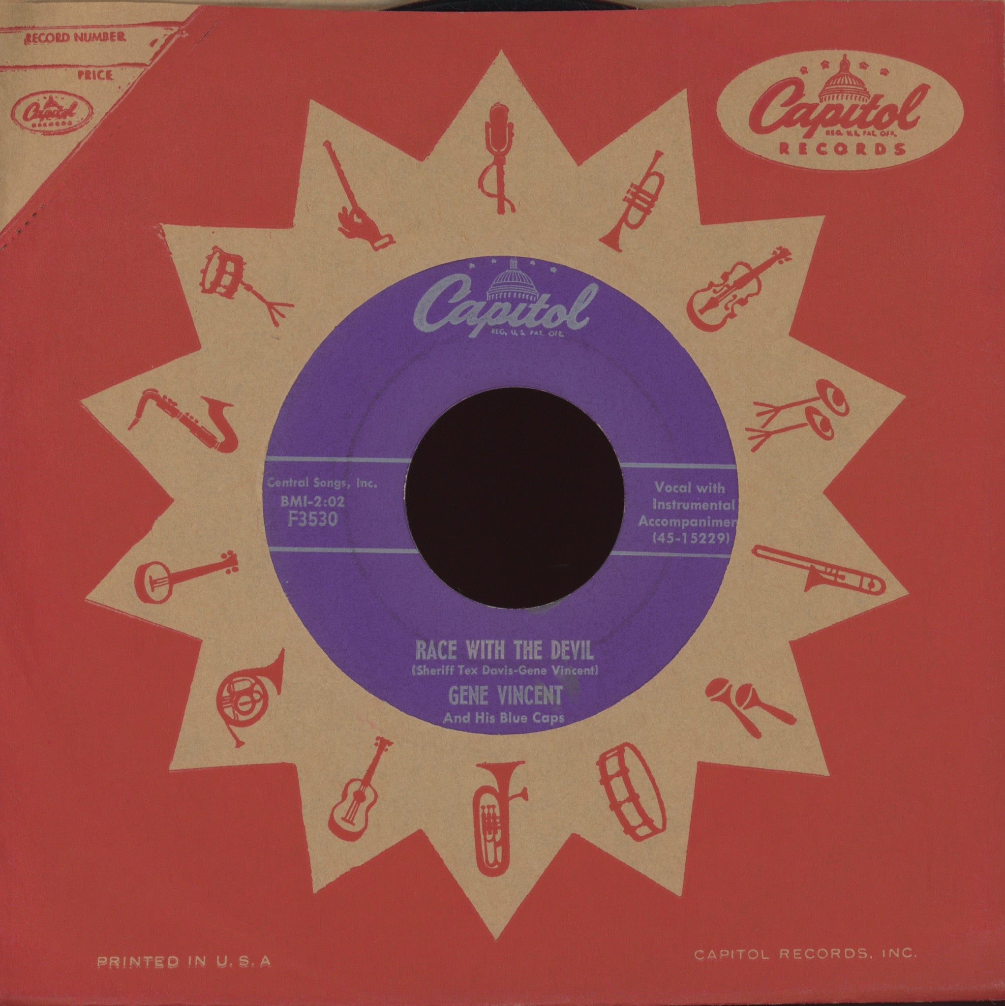 Gene Vincent & His Blue Caps - Race With The Devil on Capitol