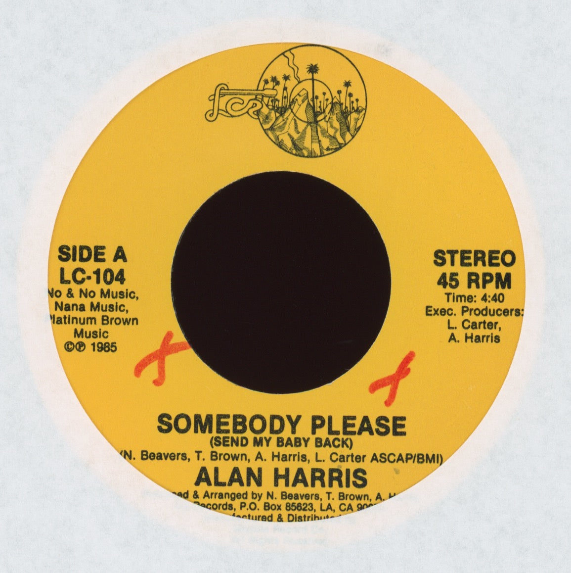 Alan Harris - Passion Somebody Please (Send My Baby Back) on LCR